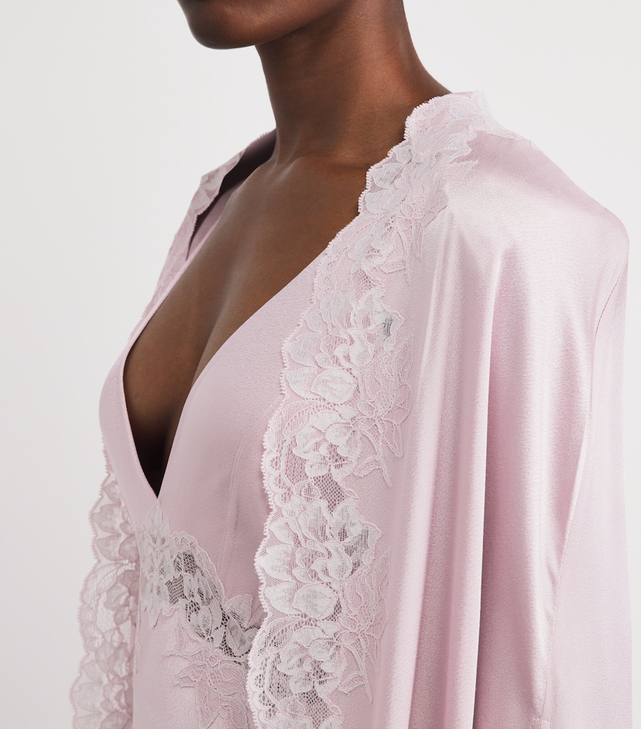 Bocan Womens Lace-Trim Beatrice Cape Powder Image 5