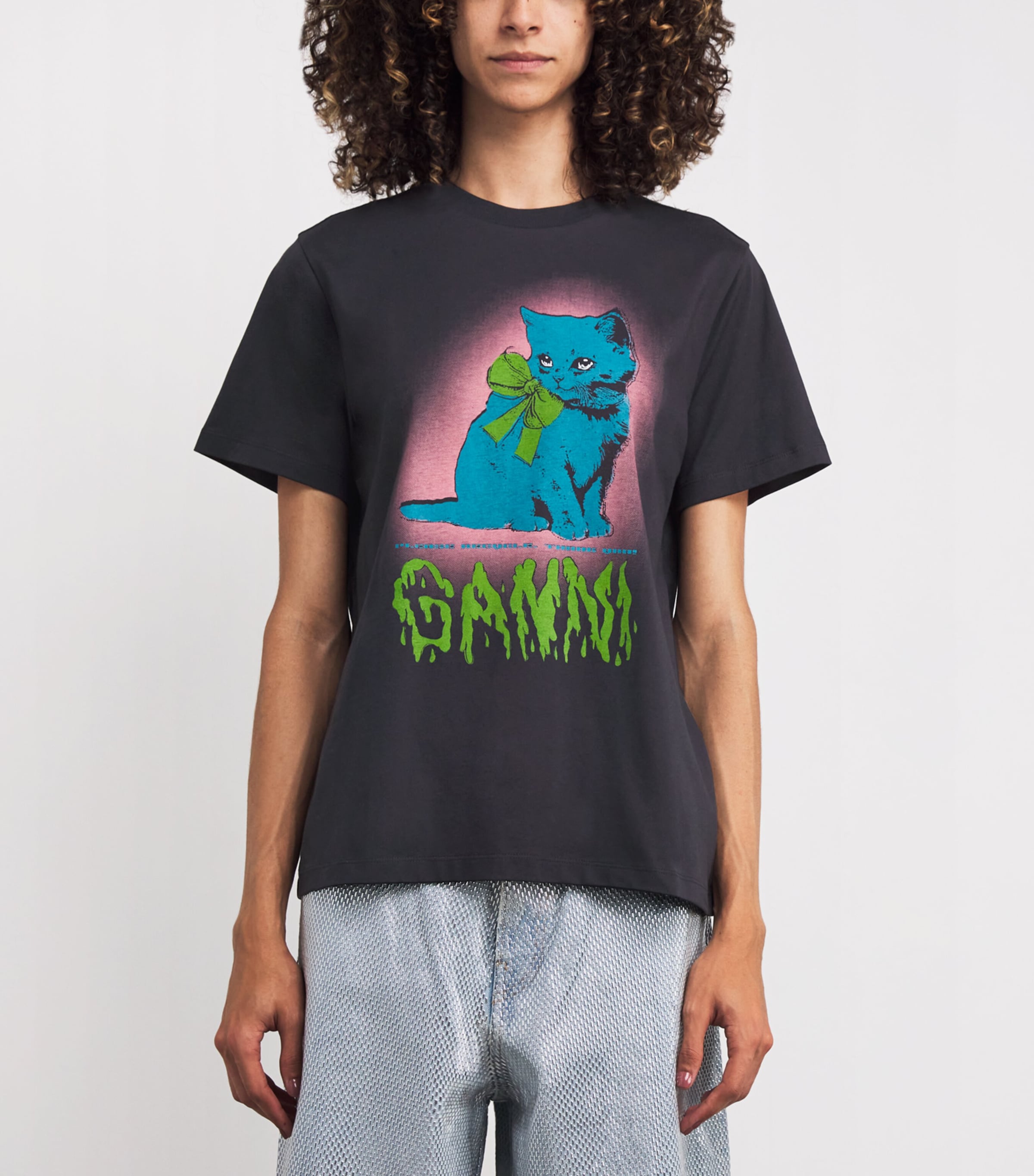 GANNI Organic Cotton Neon Kitty T-Shirt | Women Clothing | Tops | T-Shirts | Women New In | Womens Clothing | Designers | Ganni GANNI Organic Cotton Neon Kitty T-Shirt | Women Clothing | Tops | T-Shirts | Women New In | Womens Clothing | Designers | Ganni