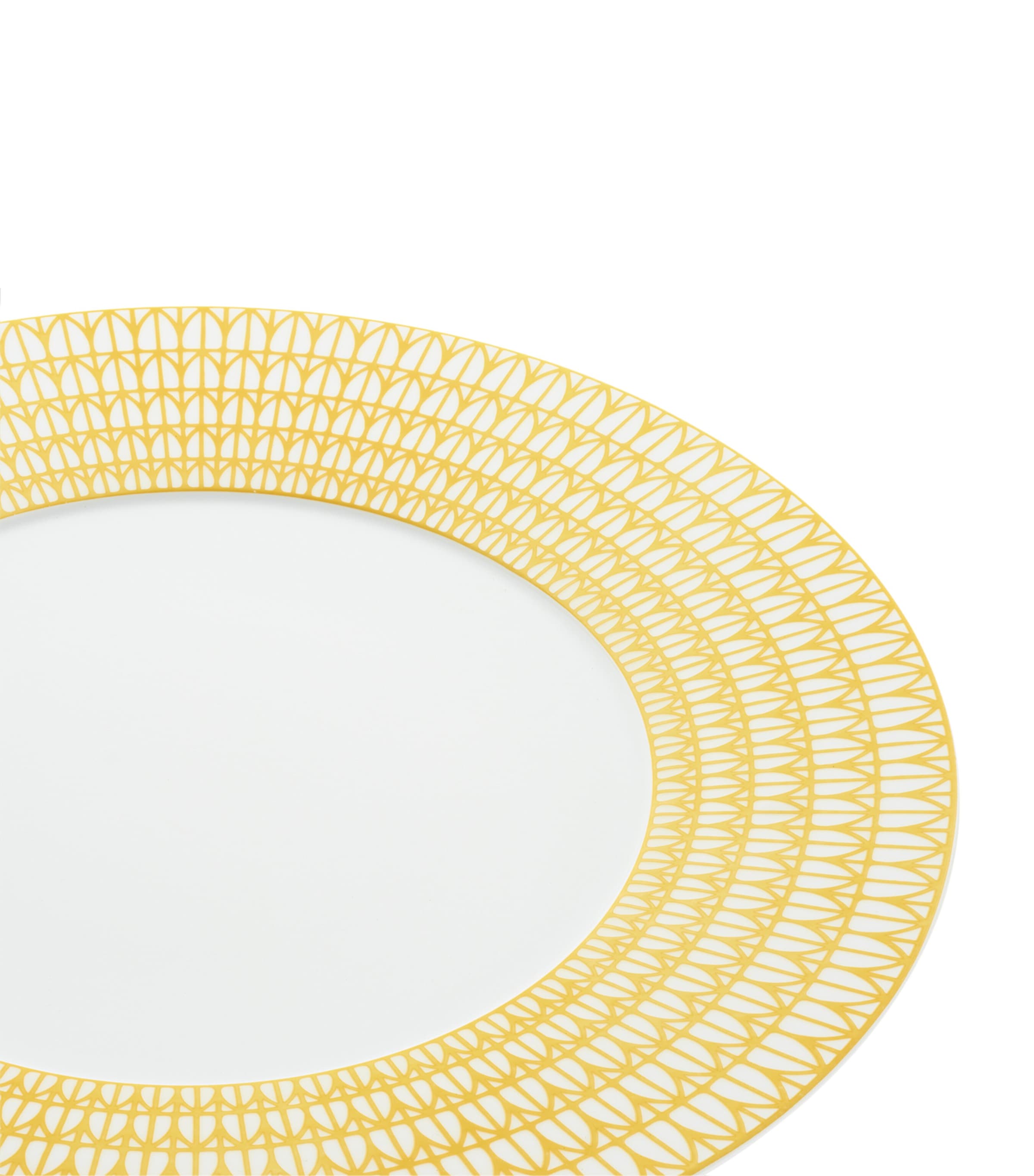 Christofle Porcelain Malmaison Riviera Charger Plate (31cm) White/yellow Image 4