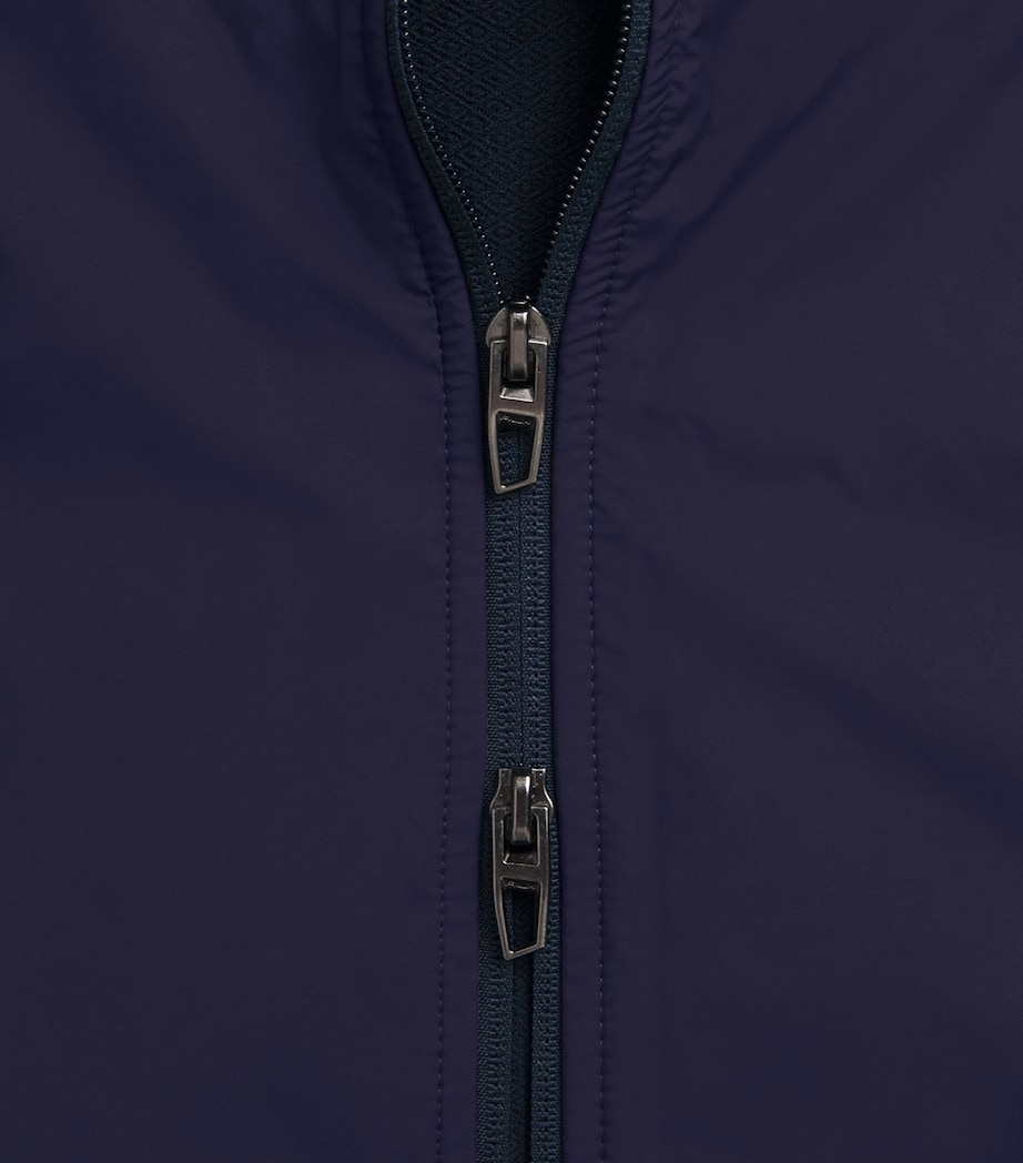 Cotton-Blend High-Neck Gilet NAVY Image 5