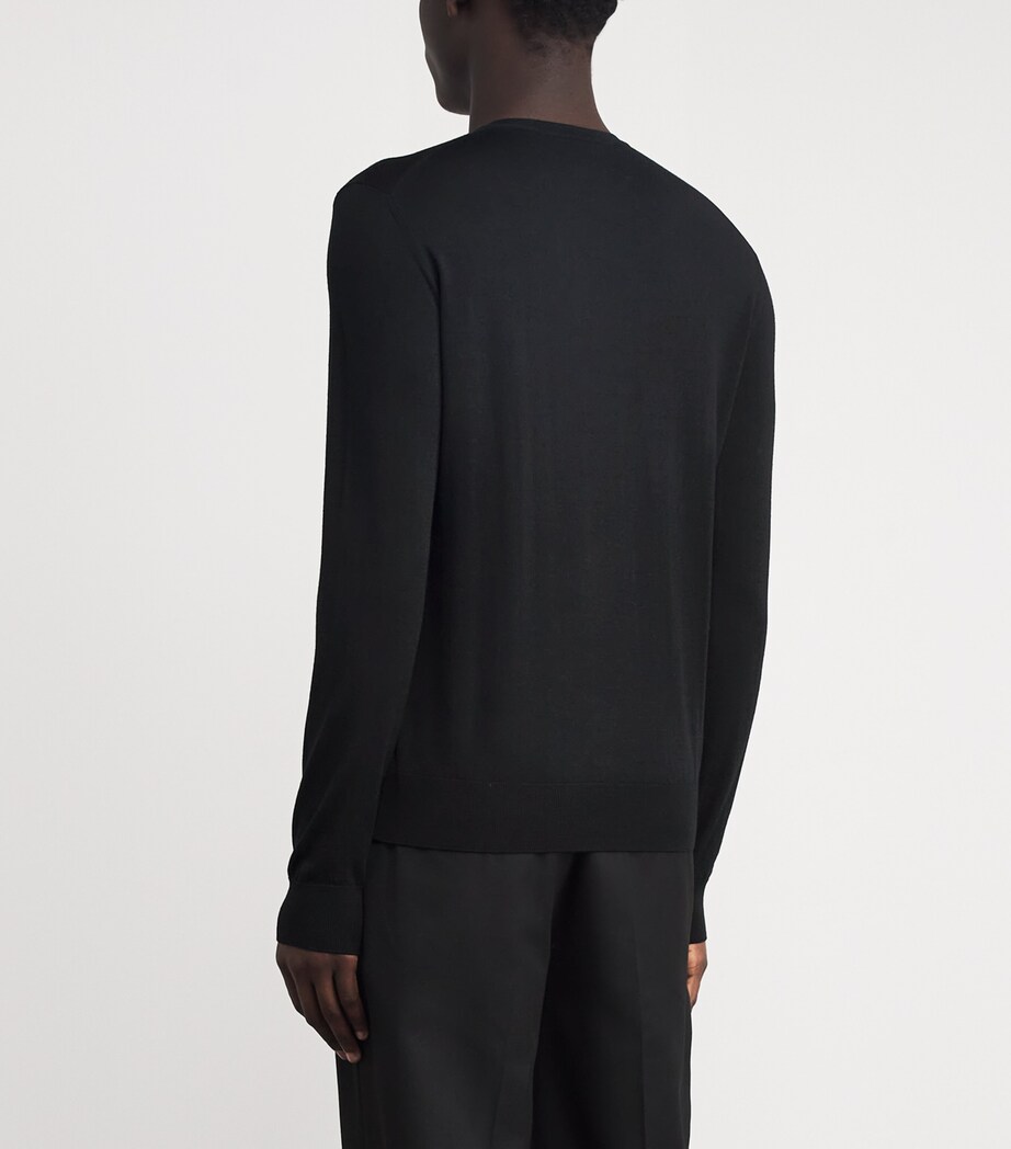Virgin Wool Crew-Neck Sweater UC99 Image 4