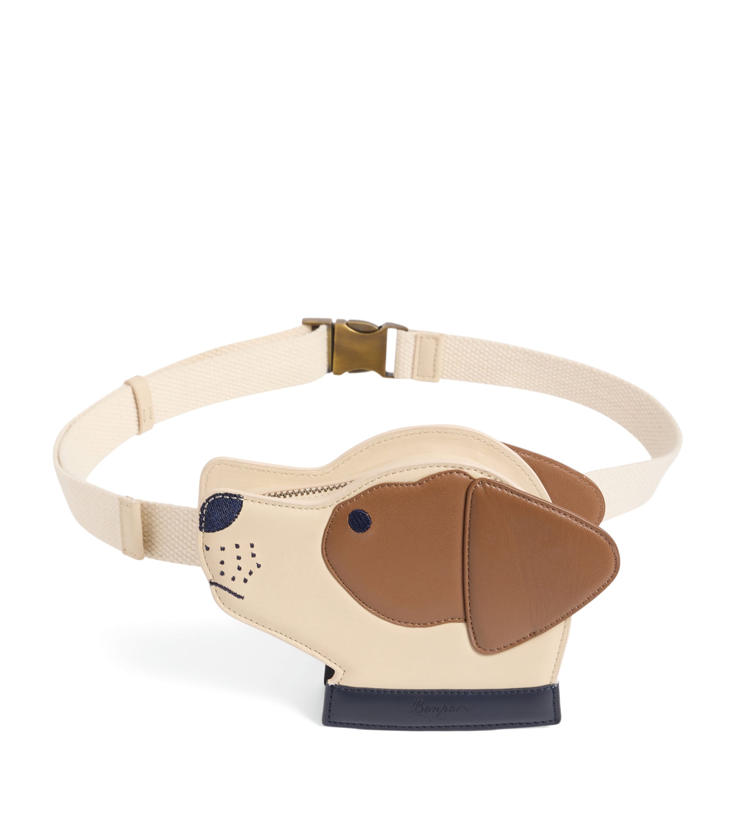 Bonpoint Leather Dog-shaped Bag In White
