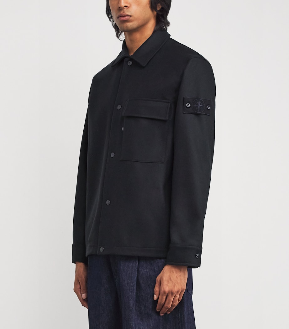GHOST PIECE Virgin Wool-Blend Felt Overshirt V0020 Image 3