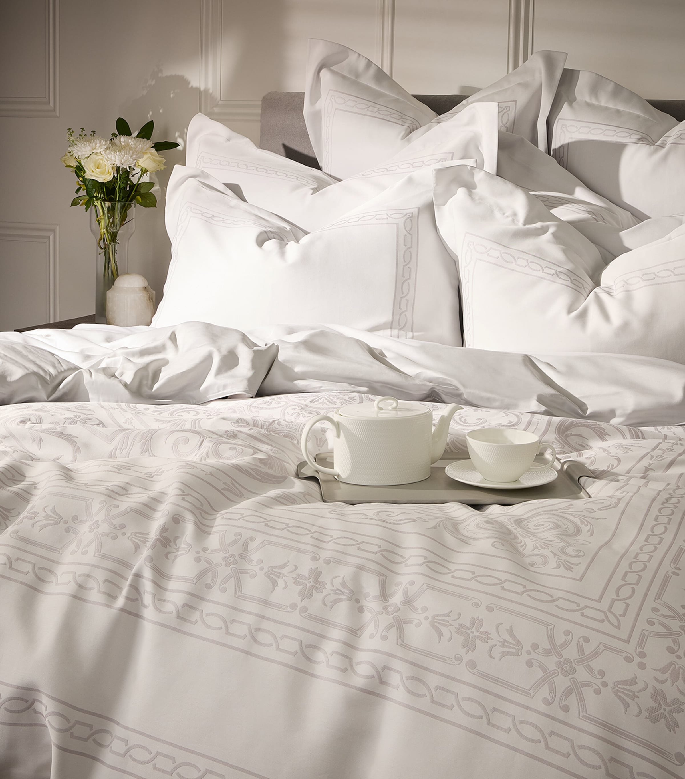 Celso De Lemos Versailles King Duvet Cover (230cm x 220cm) Perle Image 3