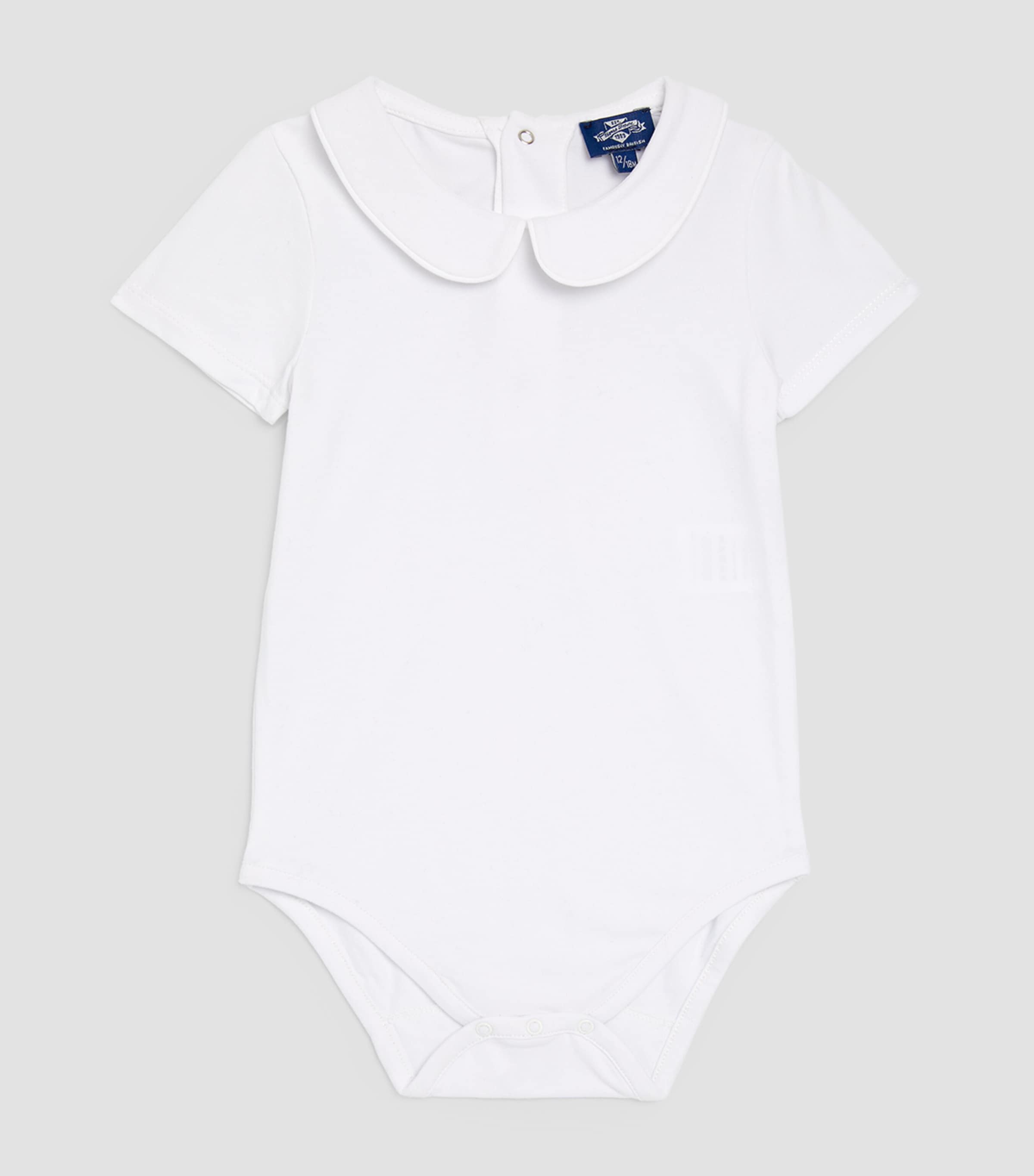 Milo Piped Bodysuit (0-24 Months) WHITE Image 2
