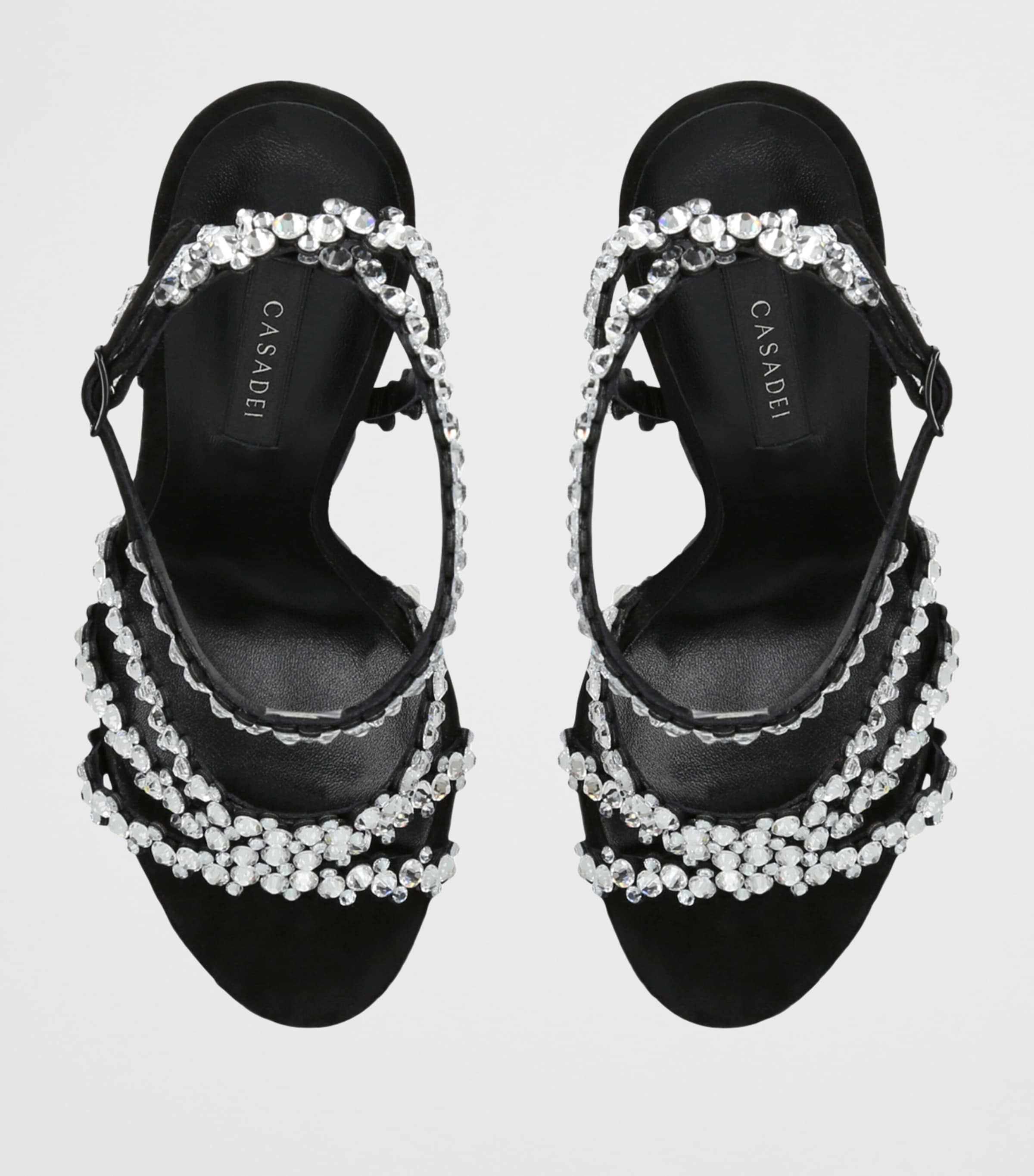 Casadei Julia C Love Heeled Sandals 100 Blk/other Image 3