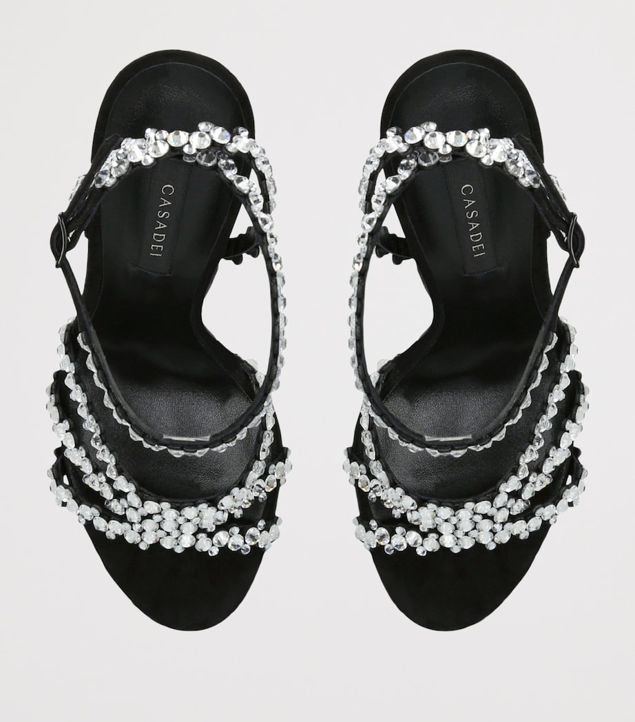 Casadei Julia C Love Heeled Sandals 100 Blk/other Image 3