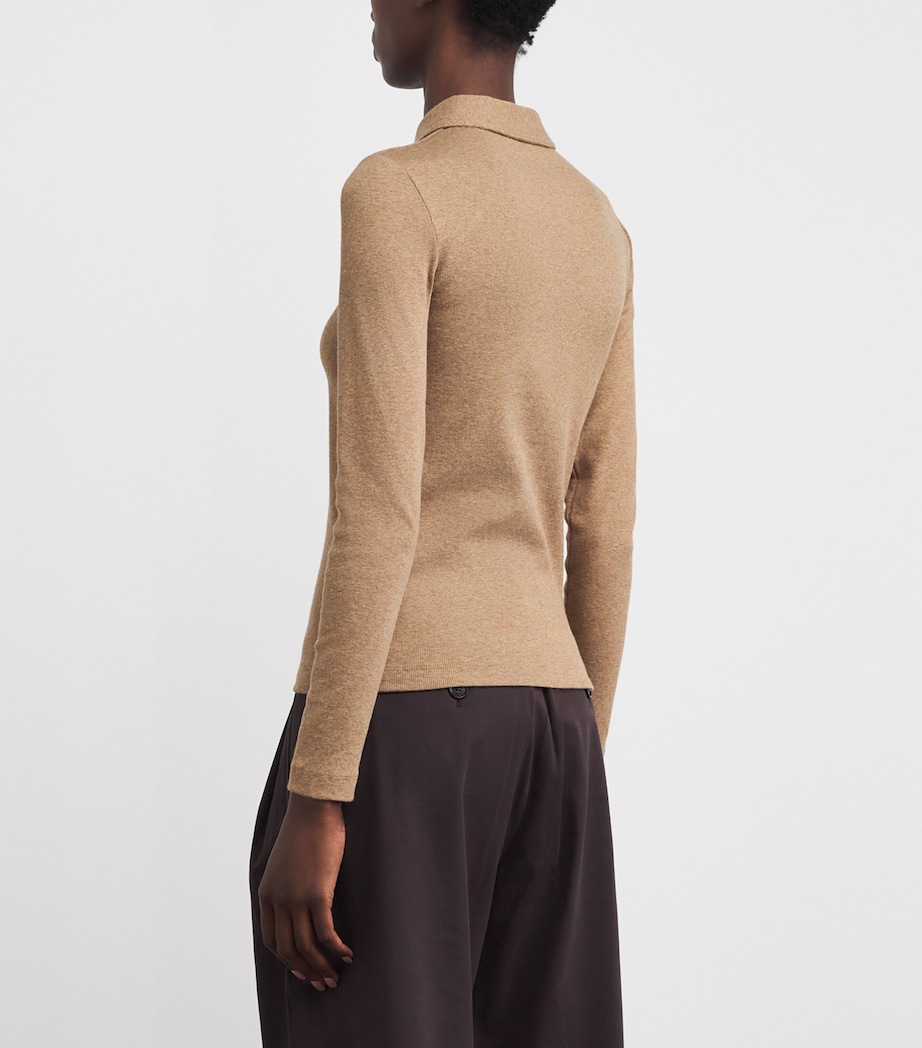 Organic Cotton-Blend Ultimate Shirt CAMEL MELANGE Image 4