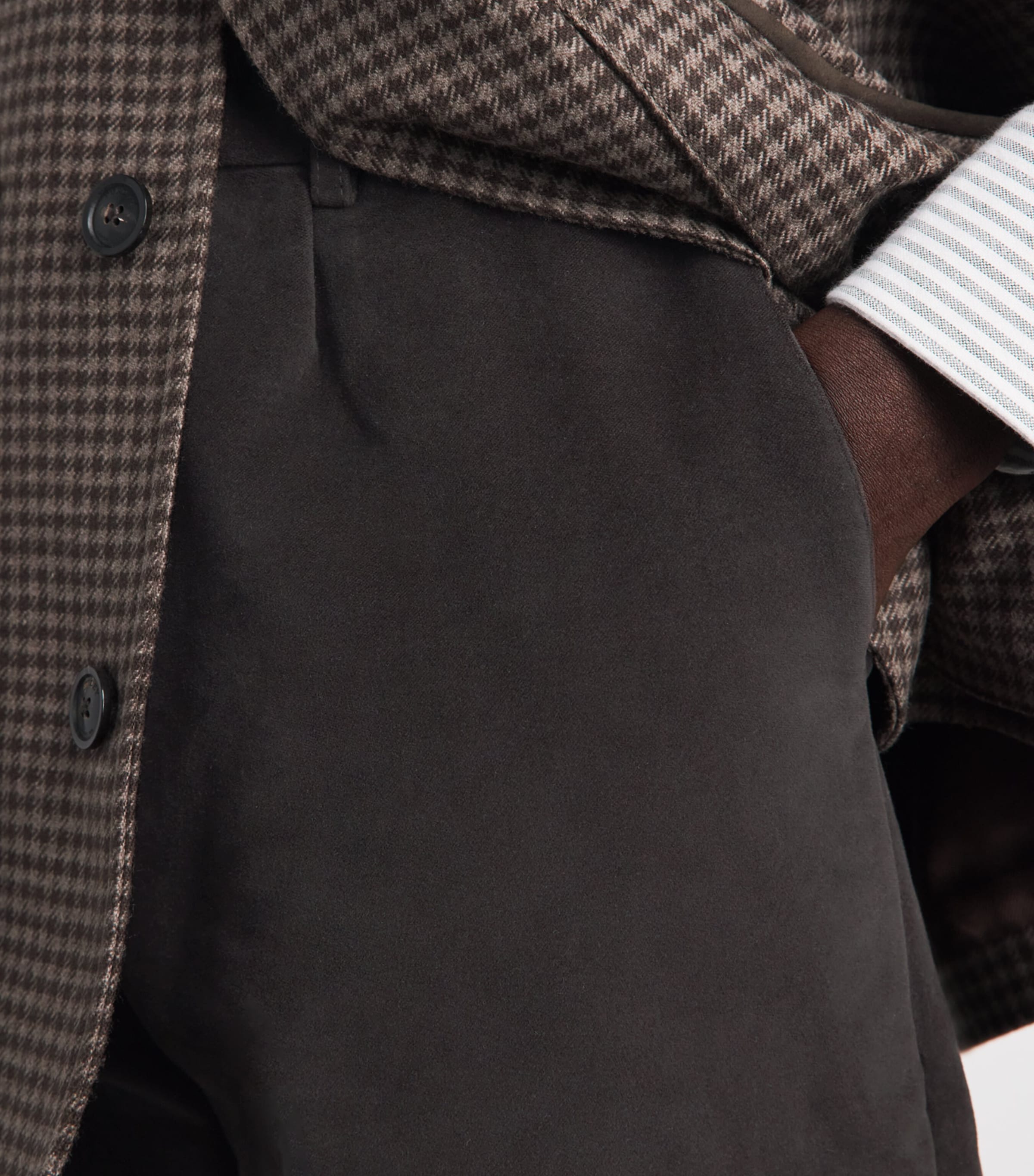 Purdey Mens Cotton Moleskin Breek Trousers Rouge Brown Image 3