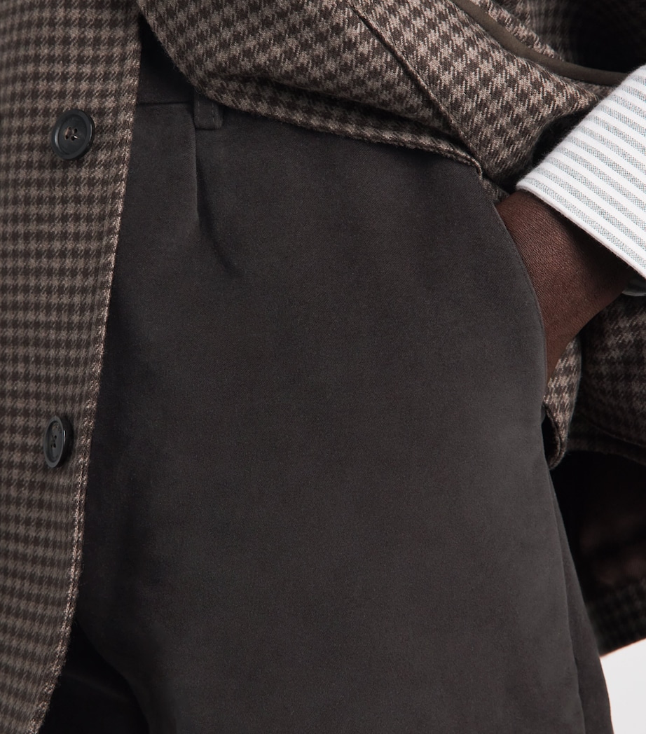 Purdey Mens Cotton Moleskin Breek Trousers Rouge Brown Image 3