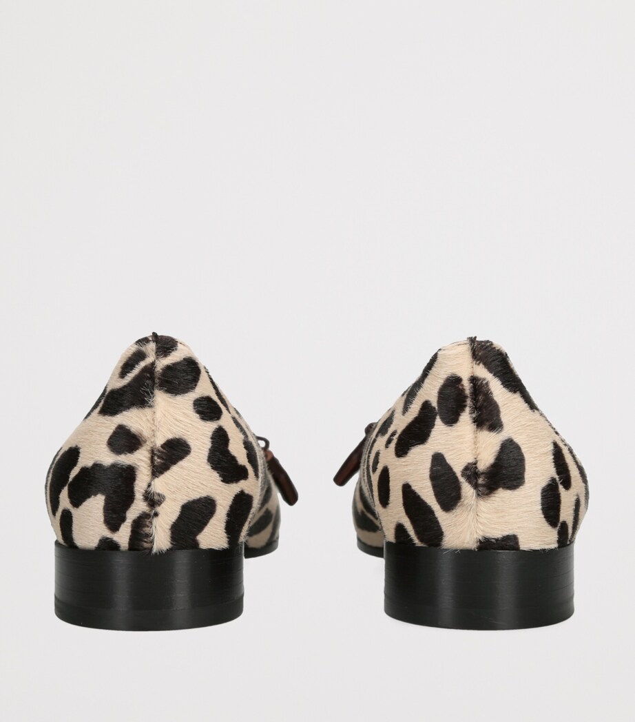 Valentino Garavani Calf Hair Leopard Ballet Flats Brown/oth Image 2
