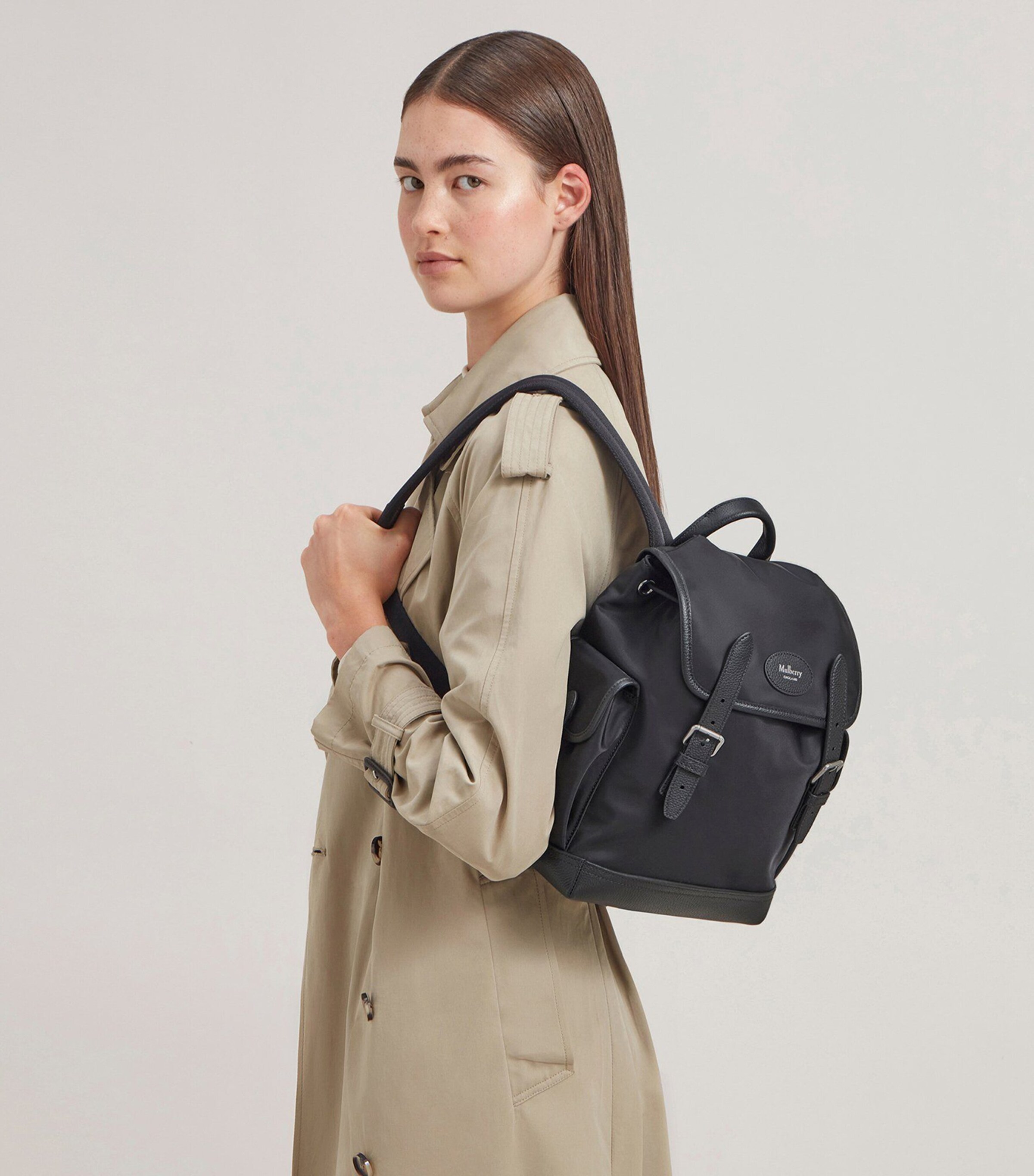 Mini Nylon Heritage Backpack BLACK Image 6