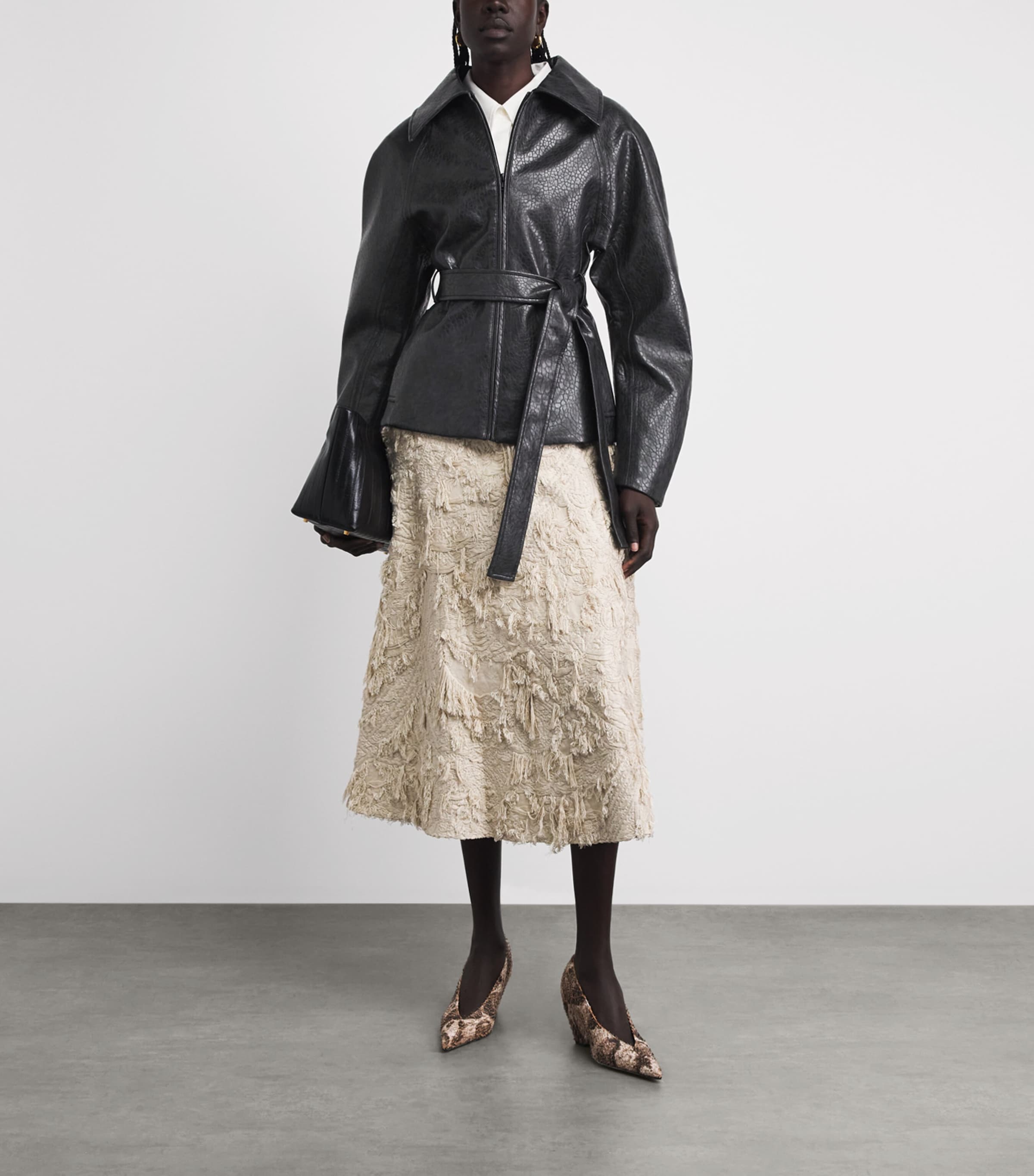 CAMILLA AND MARC Womens Faux Leather Oreno Jacket Charcoal Image 2