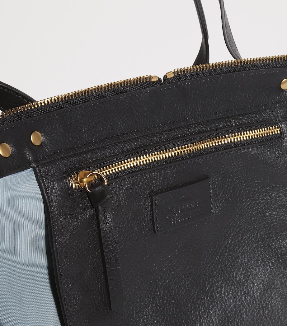 Large Leather Mara Holdall N401 BLACK Image 4