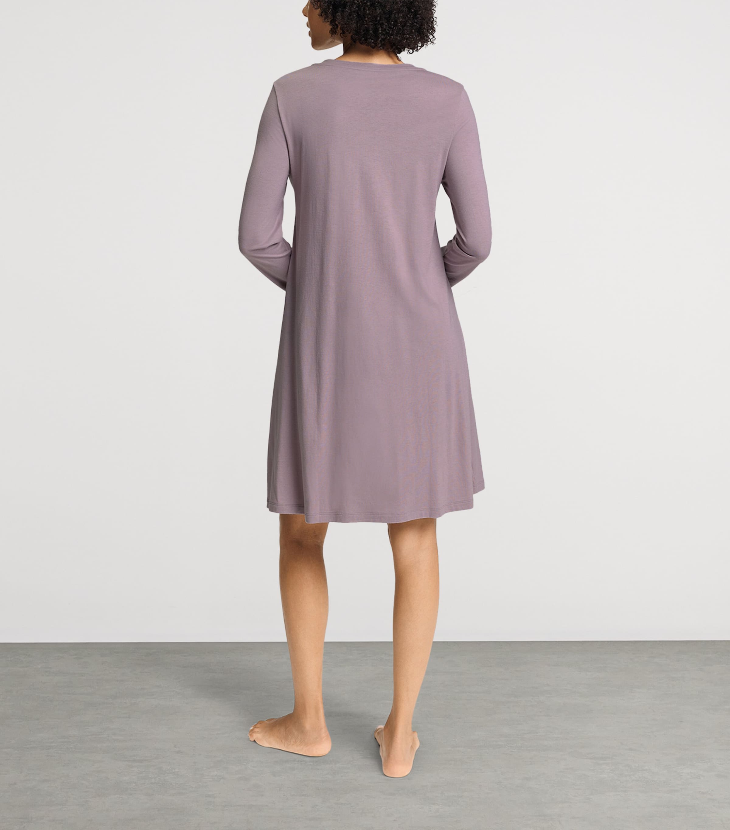 Hanro Womens Cotton-Modal Sleep & Lounge Nightdress Deep Navy Image 4