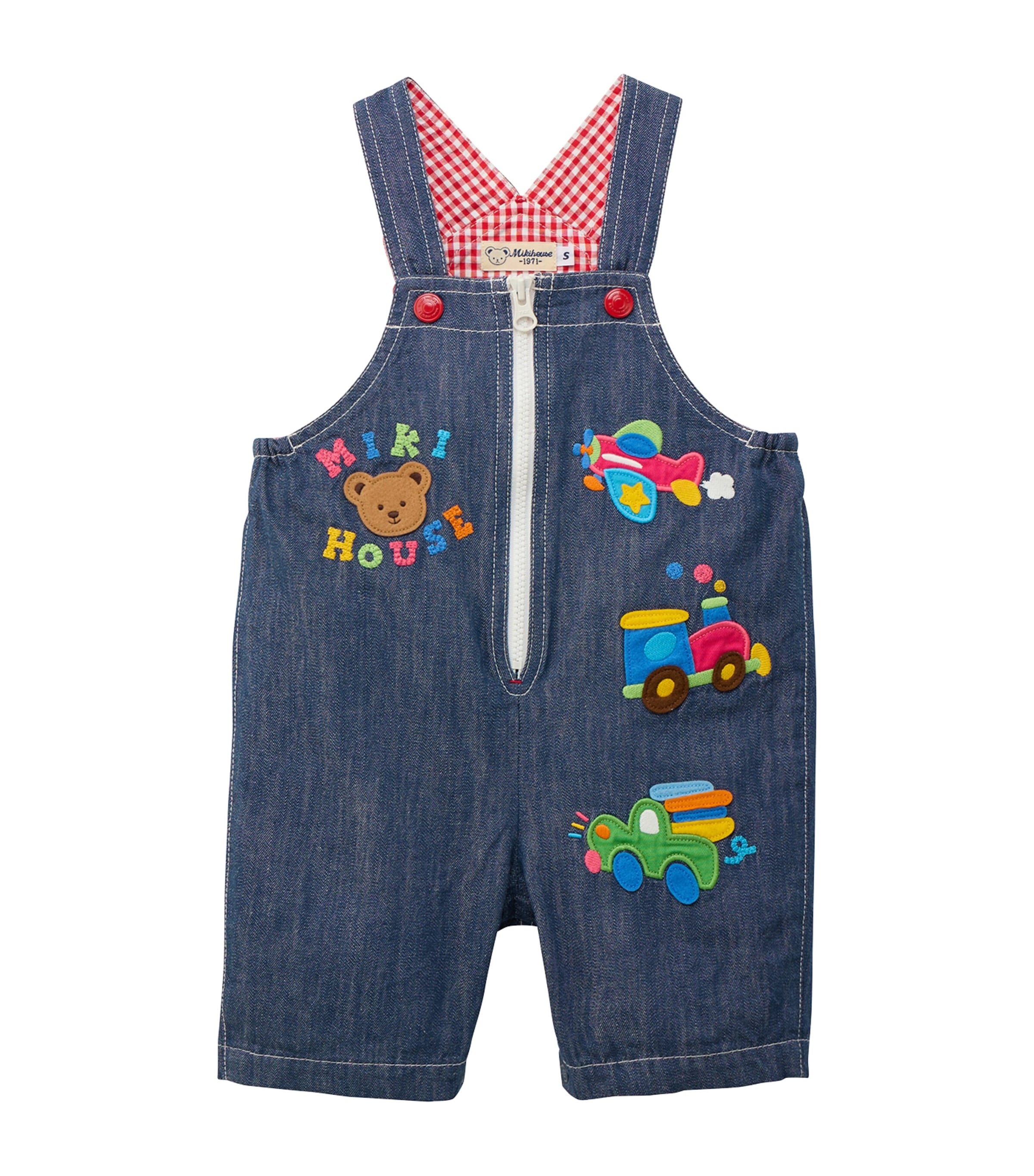 Miki House Denim Logo Dungarees (6-24 Months) Image 1