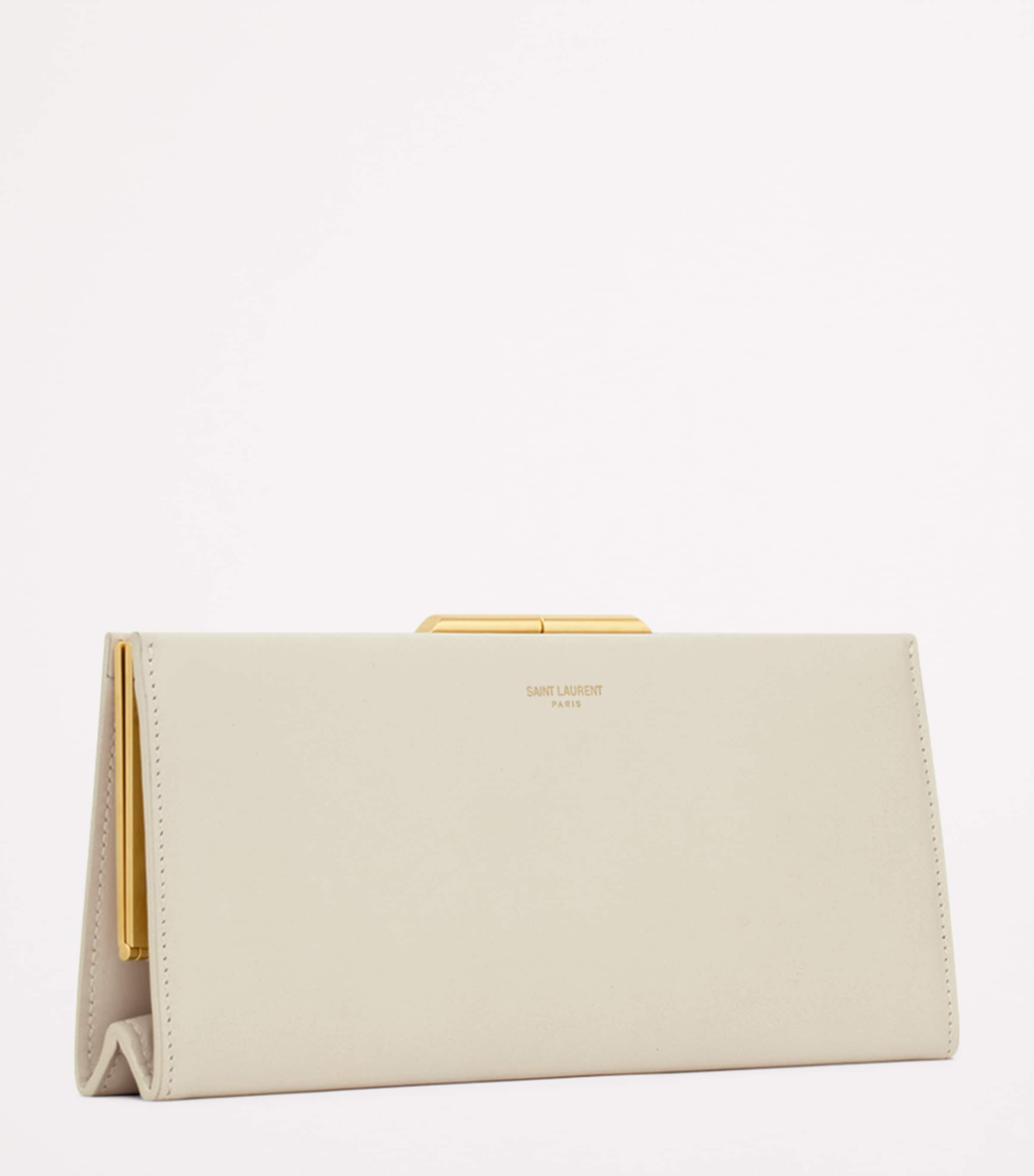 クラッチバッグ SAINT LAURENT SMALL MIDNIGHT CLUTCH IN CREAM COLOUR Saint Laurent Calfskin Midnight Clutch Bag | Harrods US
