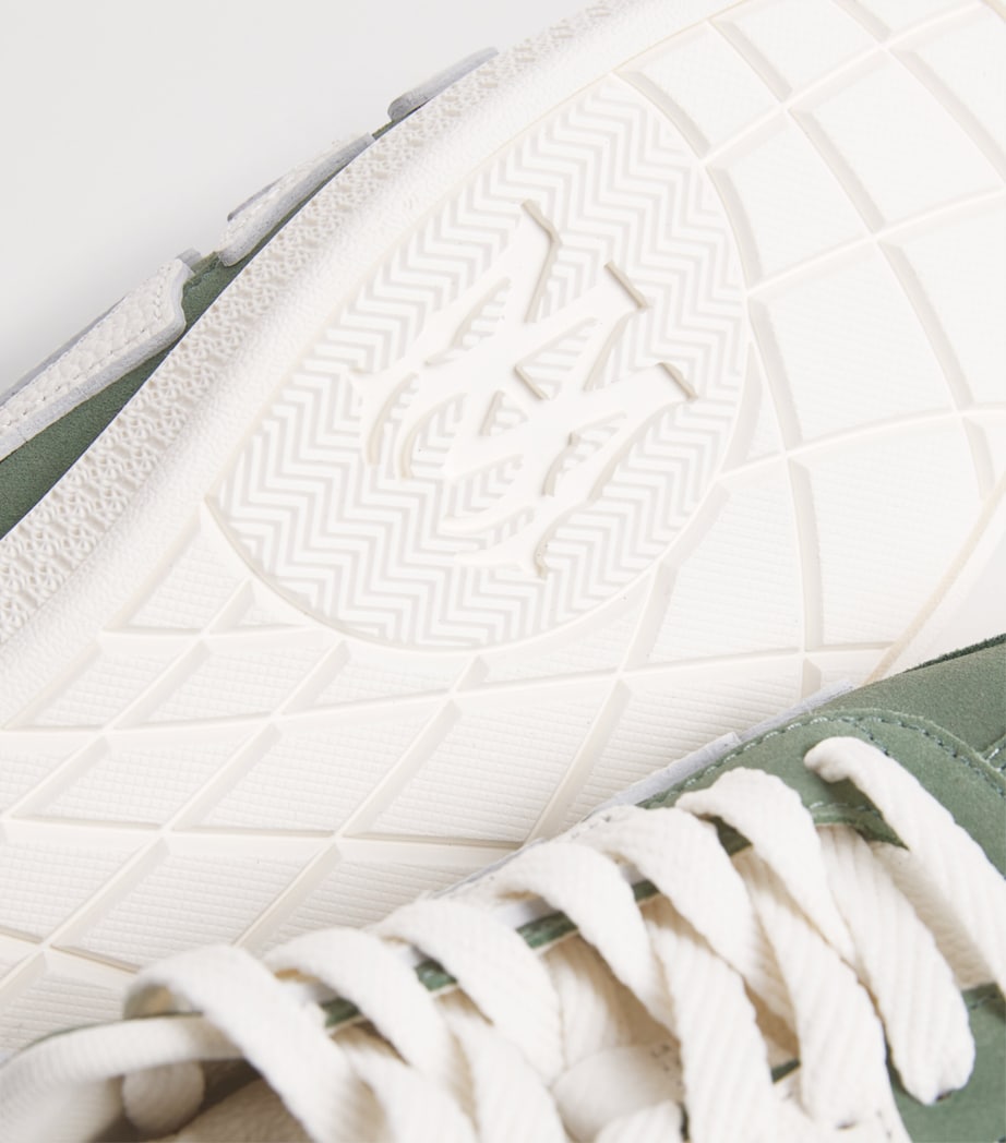 AMIRI Leather Pacific Bones Sneakers Olive Image 7