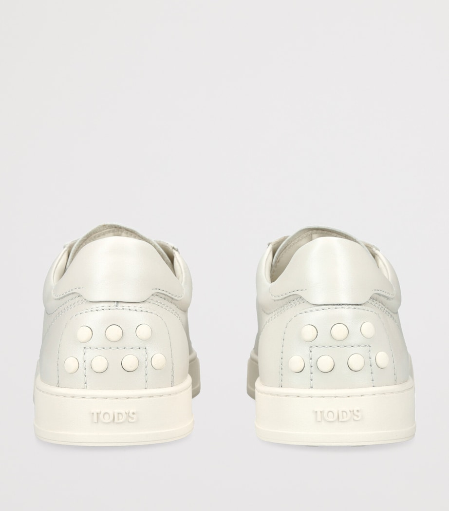 Leather Allacciata Cassetta Sneakers BONE Image 2