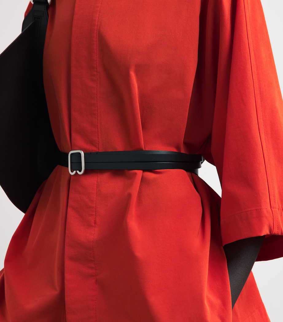 Issey Miyake Leather Fork Belt Black Image 2