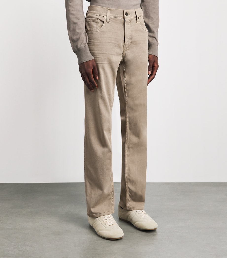 PAIGE Mens Normandie Straight Jeans Vint Ple Beige Image 4