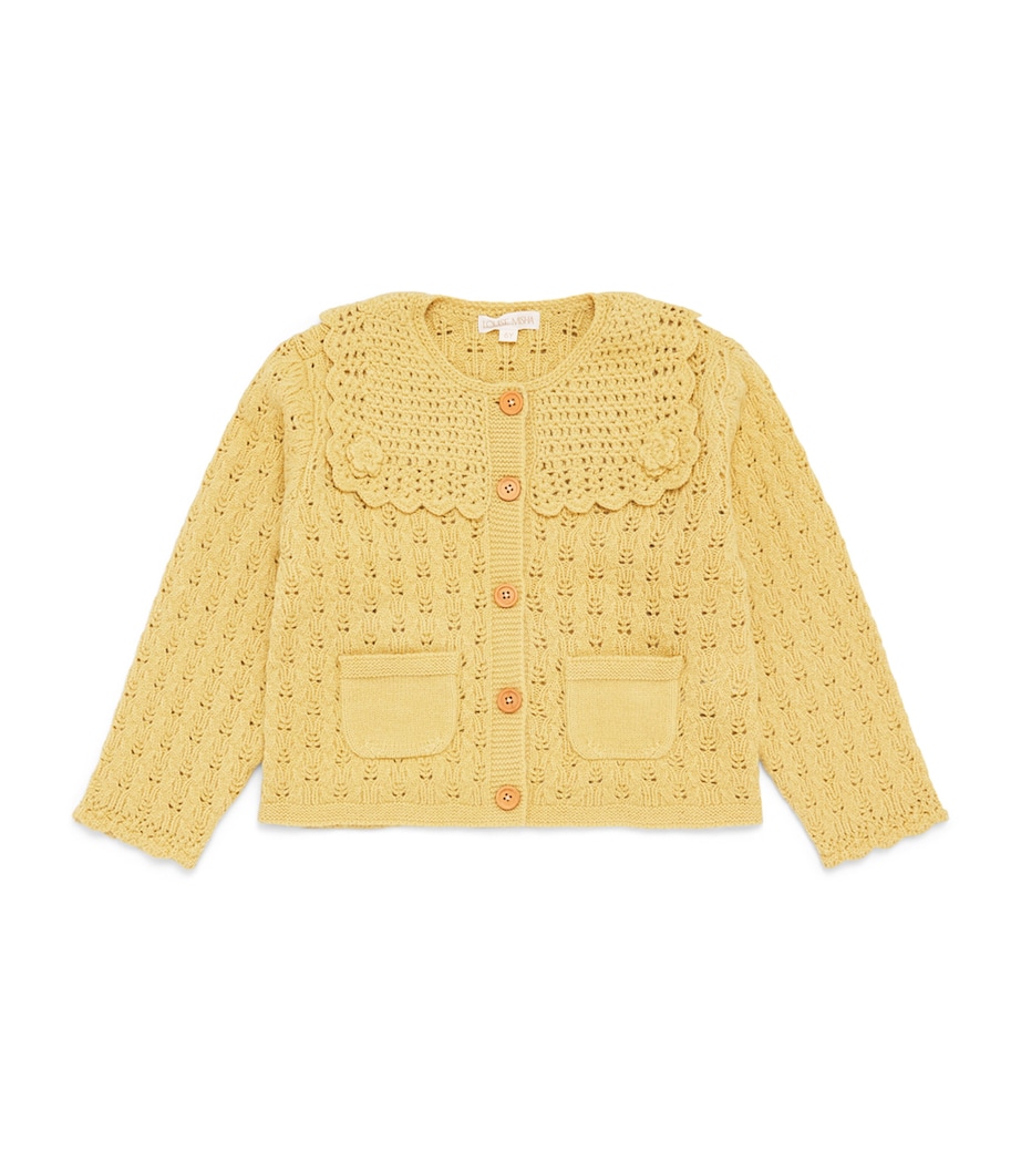 Louise Misha Crochet Anouchka Cardigan (4-10 Years) Honey Image 1