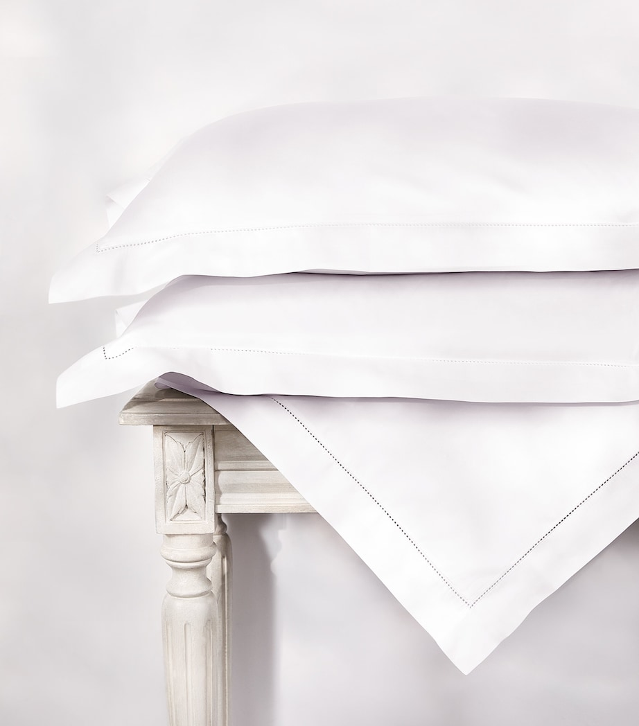 Barley Square Pillowcase (70cm x 70cm) WHITE Image 4