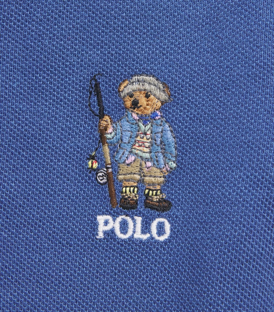 Ralph Lauren Kids Polo Bear Polo Shirt (3-24 Months) Old Royal Image 3