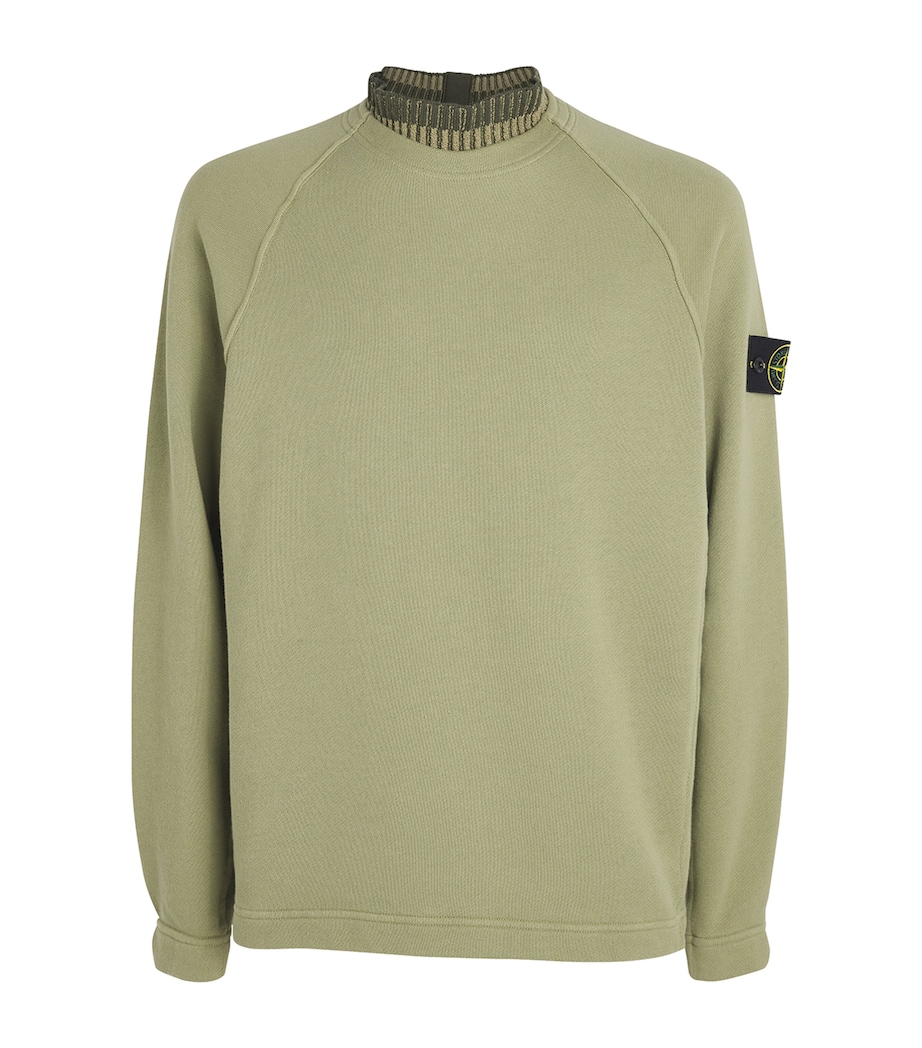 Cotton High-Neck Sweatshirt V0055 Image 1