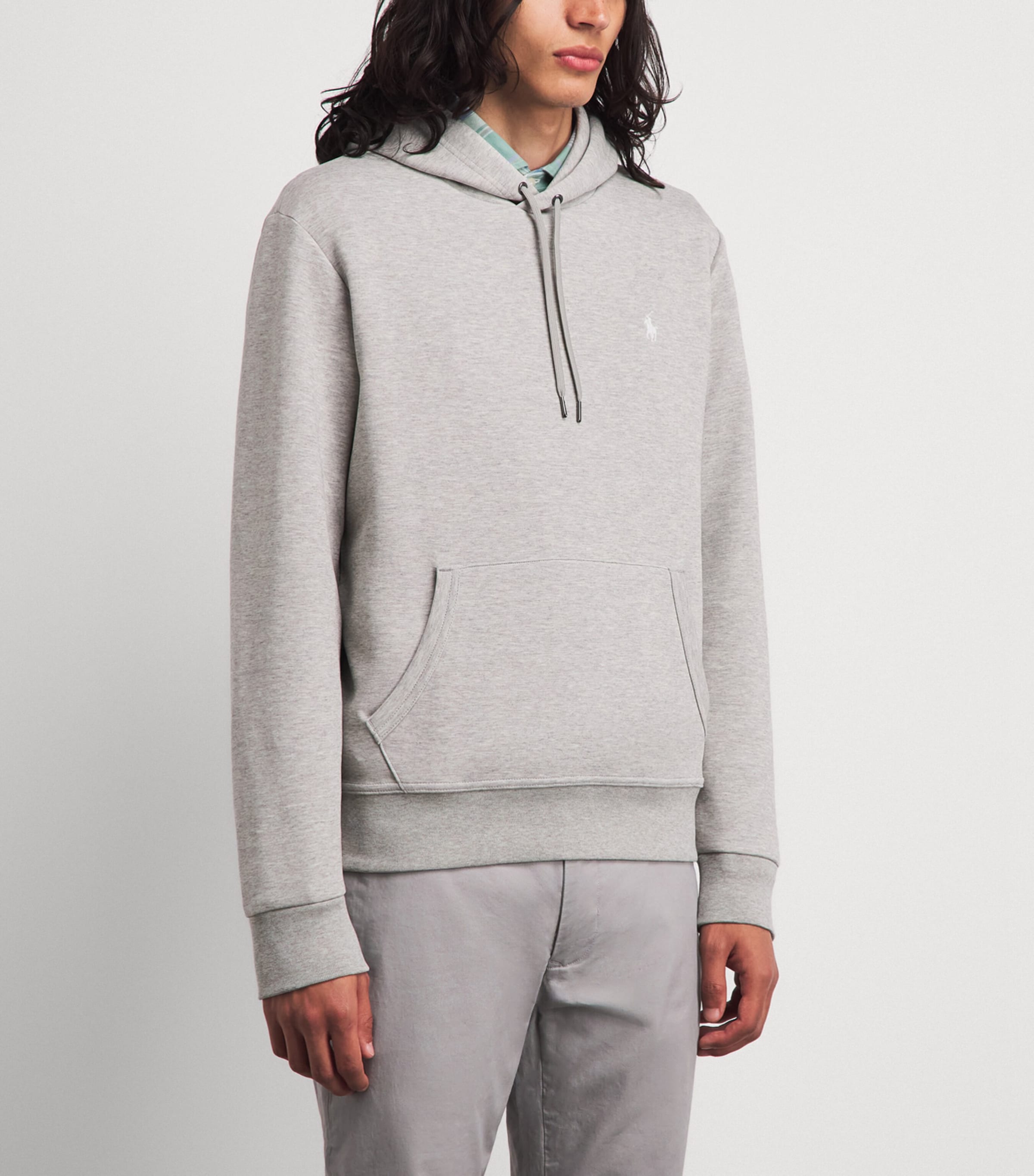 Polo Ralph Lauren Mens Double-Knit Logo Hoodie Drk Sprt Image 4