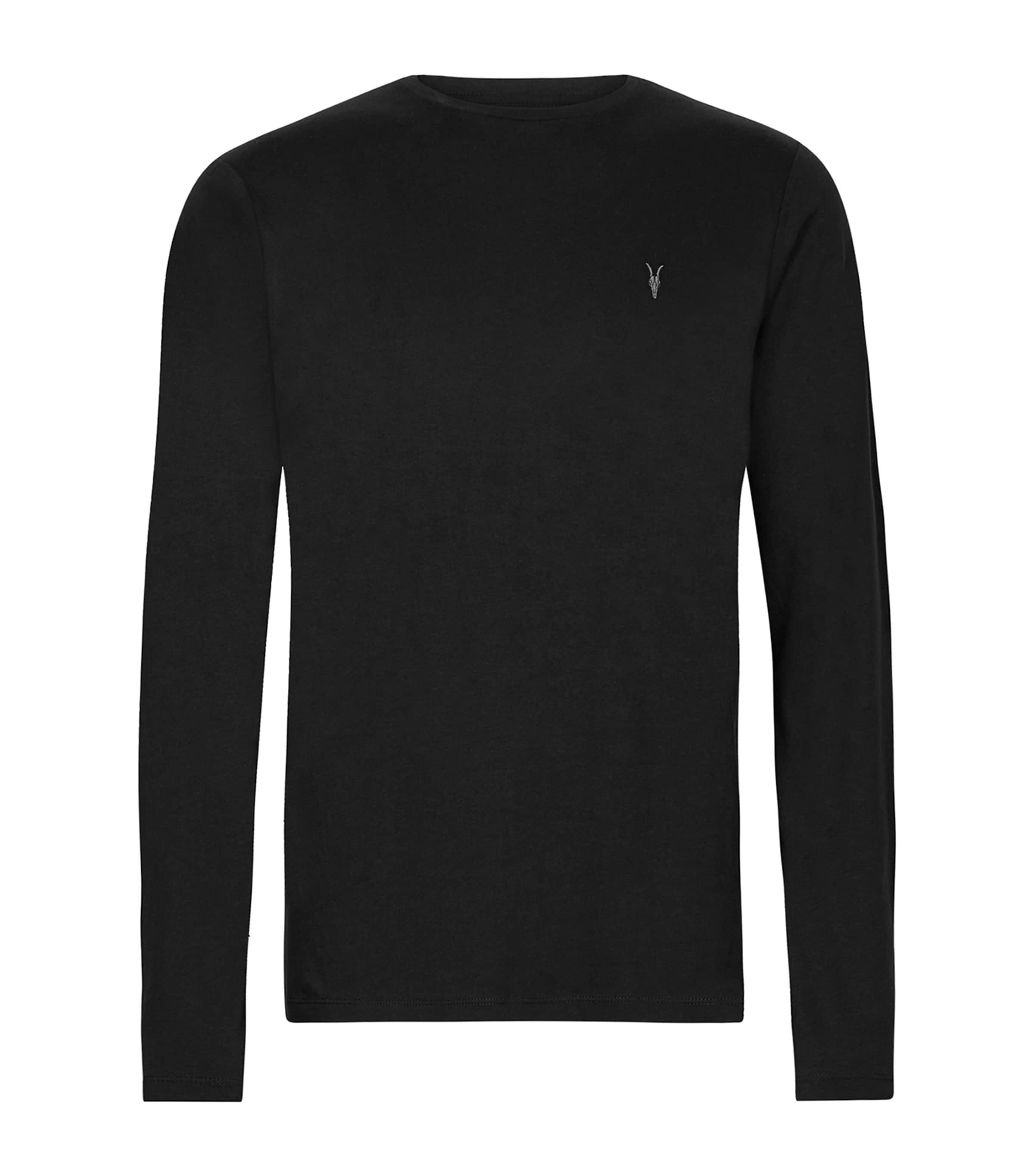Allsaints Embroidered Skull T-shirt In Black