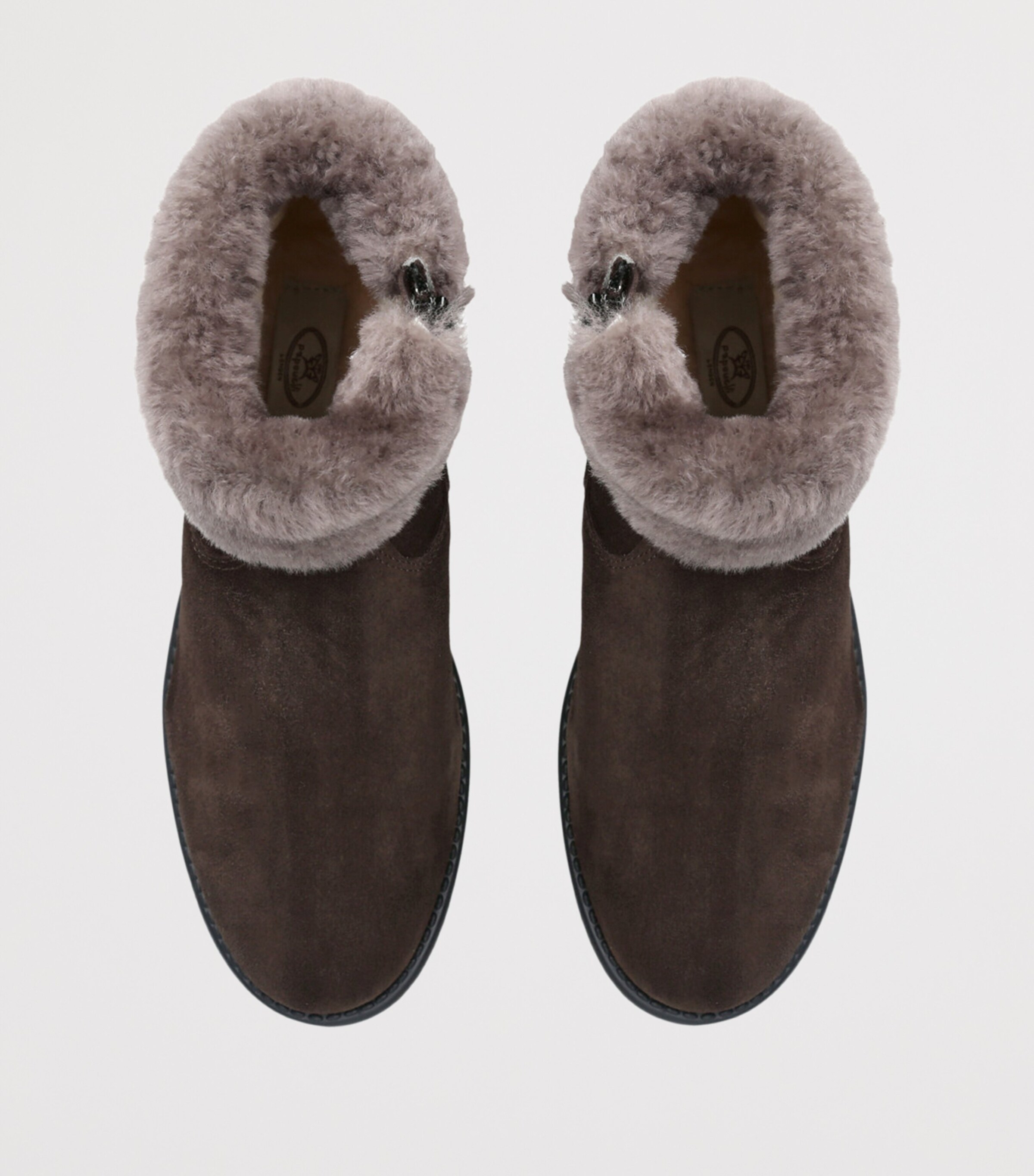 Suede Matilda Ankle Boots DARK BROWN Image 4