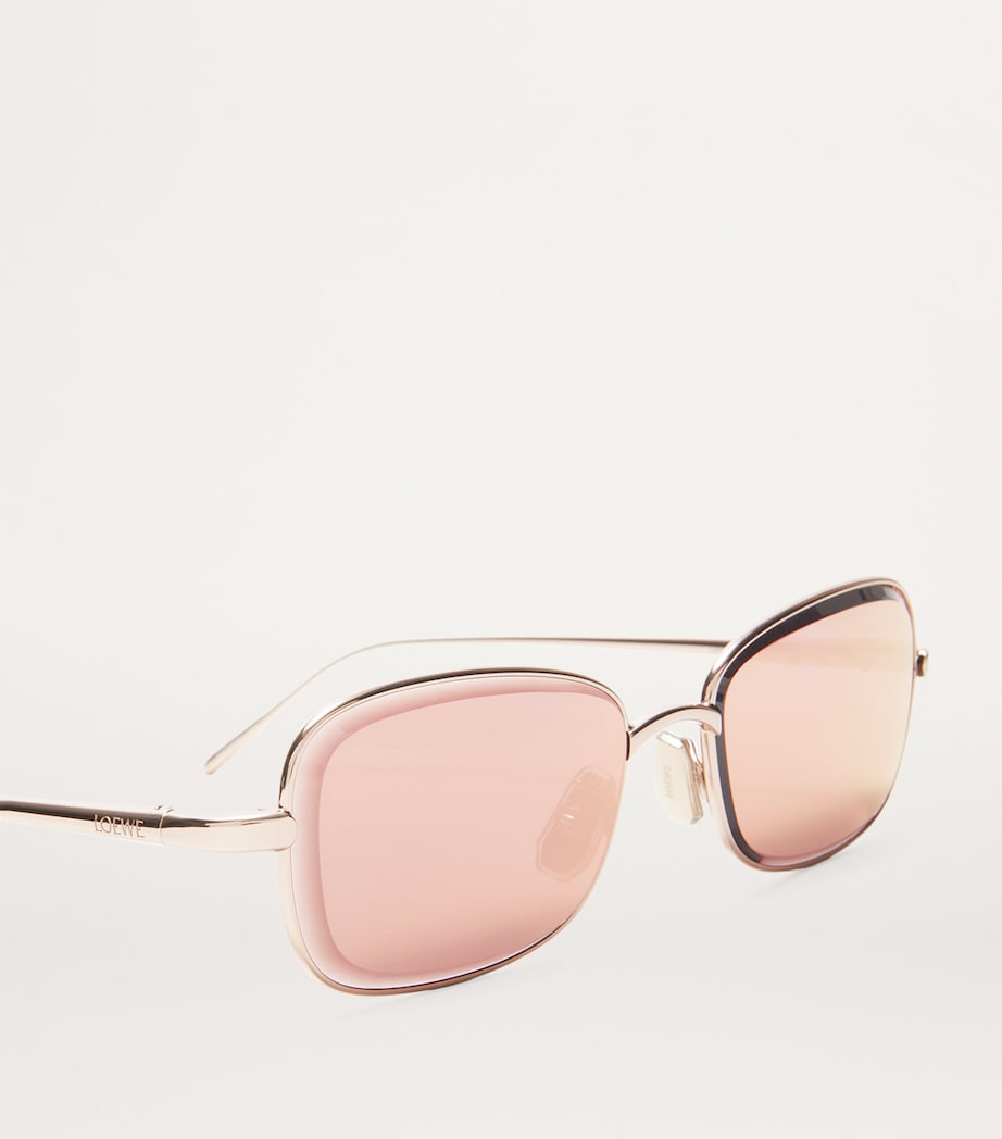 Metal Seashell Square Sunglasses ROSE GOLD Image 4