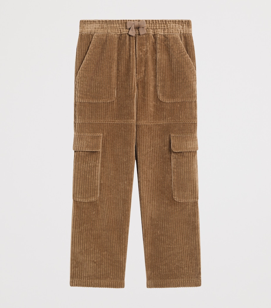 Dolce&Gabbana Kids Stretch-Cotton Corduroy Cargo Trousers (8-12+ Years) Sand Image 2