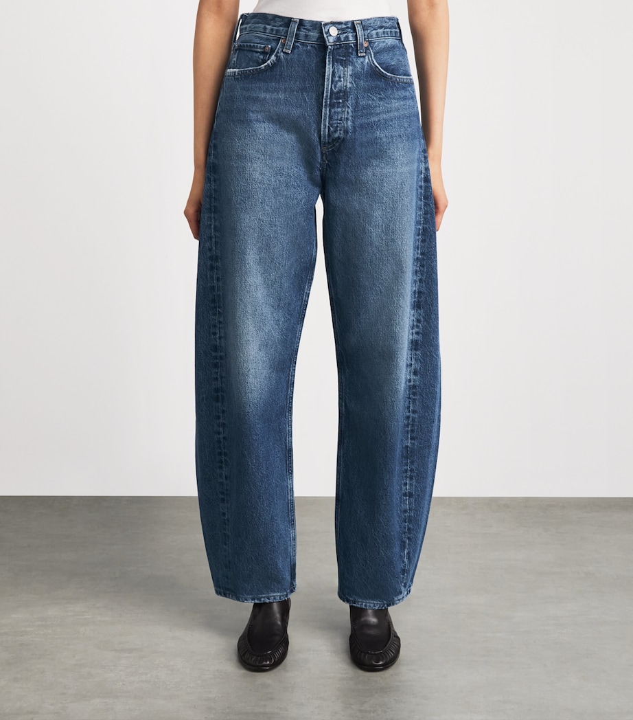 AGOLDE Womens Luna Pierced Tapered Jeans Lgcl Image 4