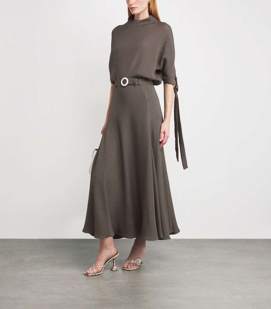 Jacquard Belted Jete Midi Skirt SLATE GREY Image 2