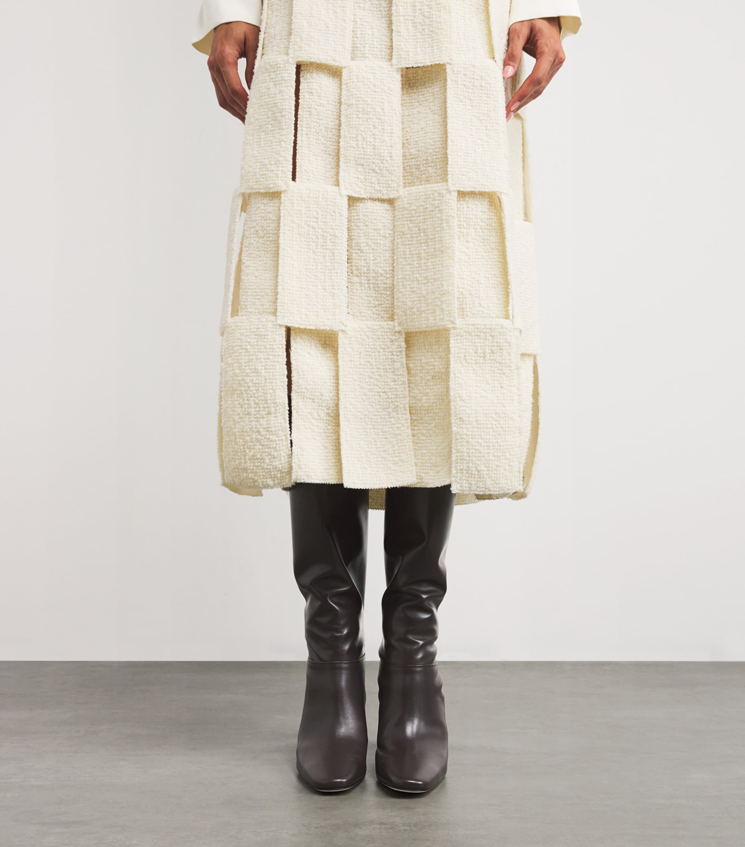 Leather Alma Knee High Boots 70 DARK BROWN Image 5