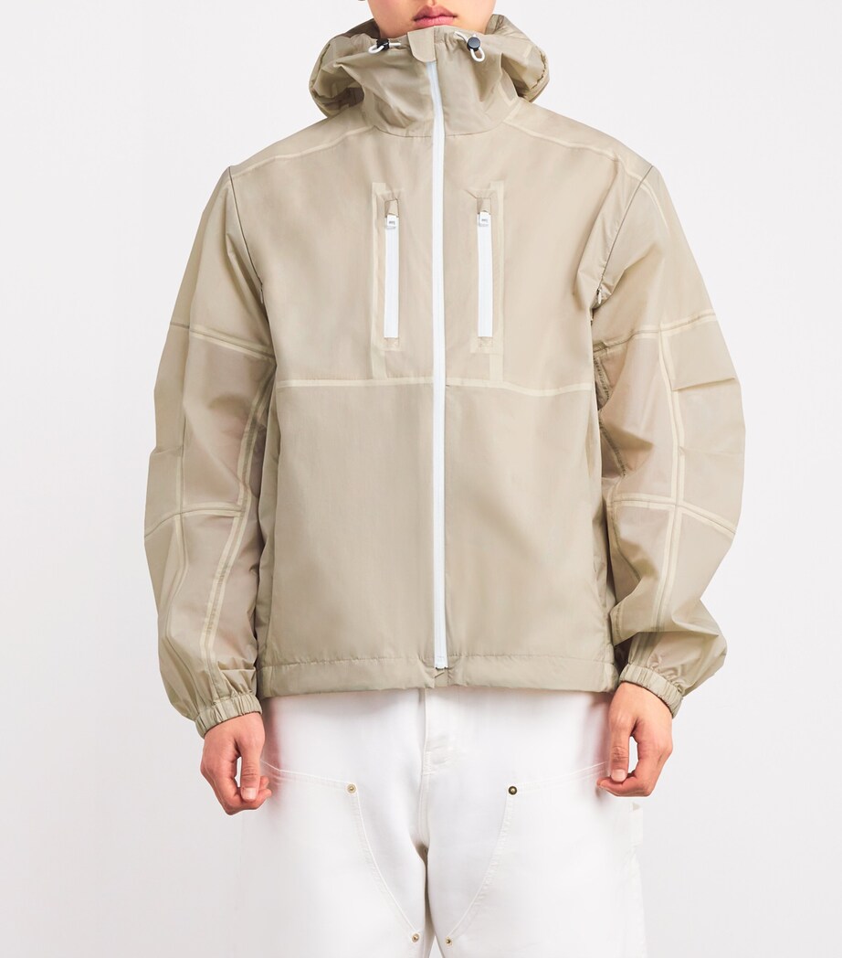 MORDECAI Mens Natural Icon Windbreaker Jacket Sand Image 3