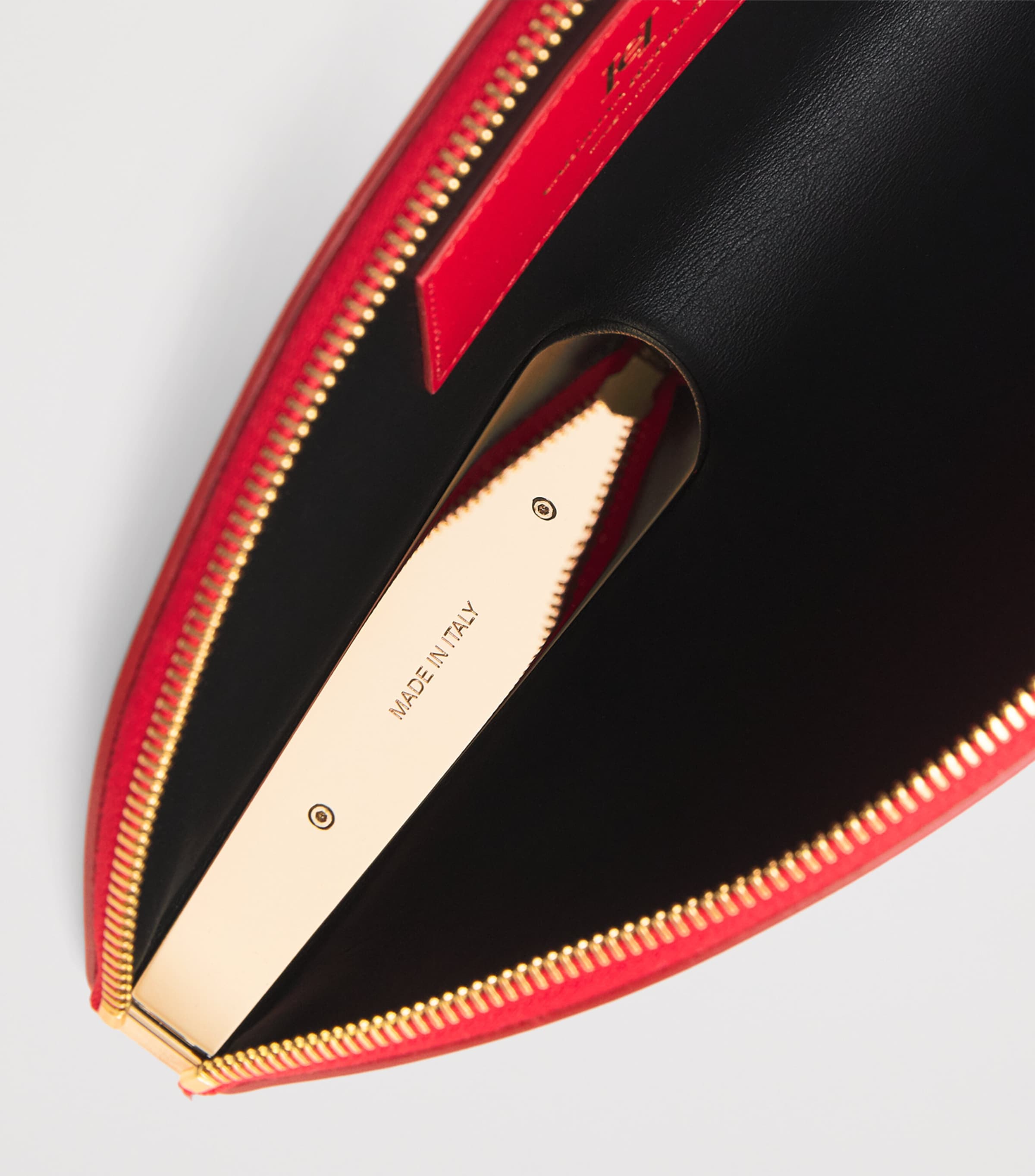 Carolina Herrera Leather Consuelo Clutch Bag Herrera Red Image 5