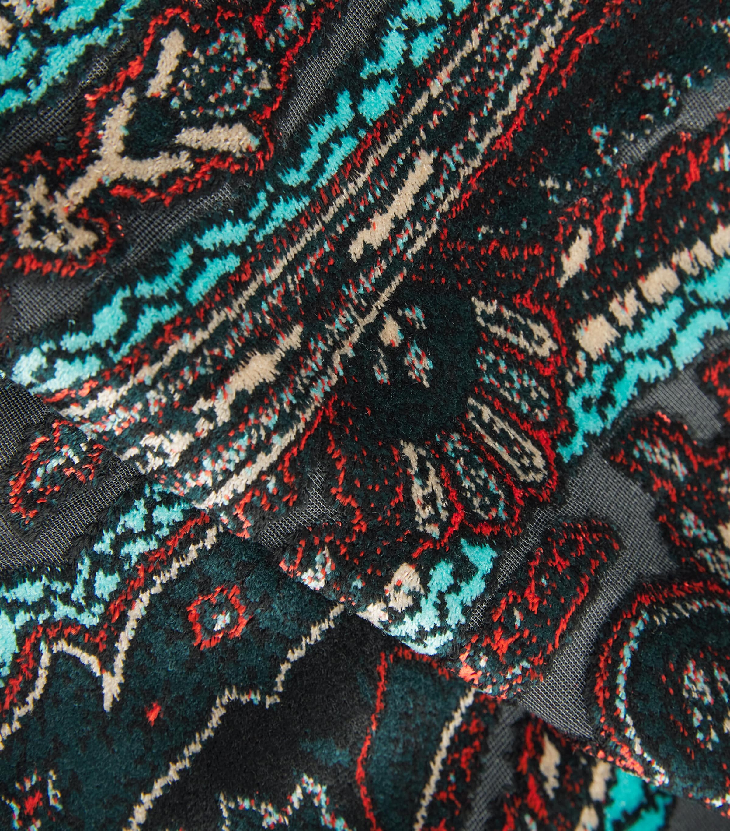 Etro Womens Appliqué-Mesh Top Grey Image 6