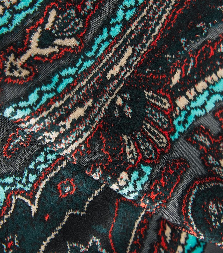 Etro Womens Appliqué-Mesh Top Grey Image 6