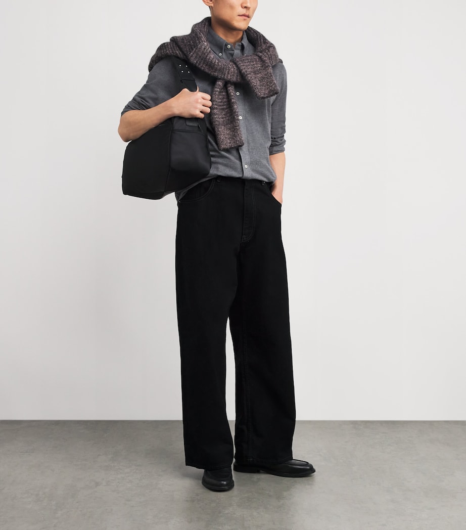 Cotton Featherweight Mesh Shirt GREY Image 2