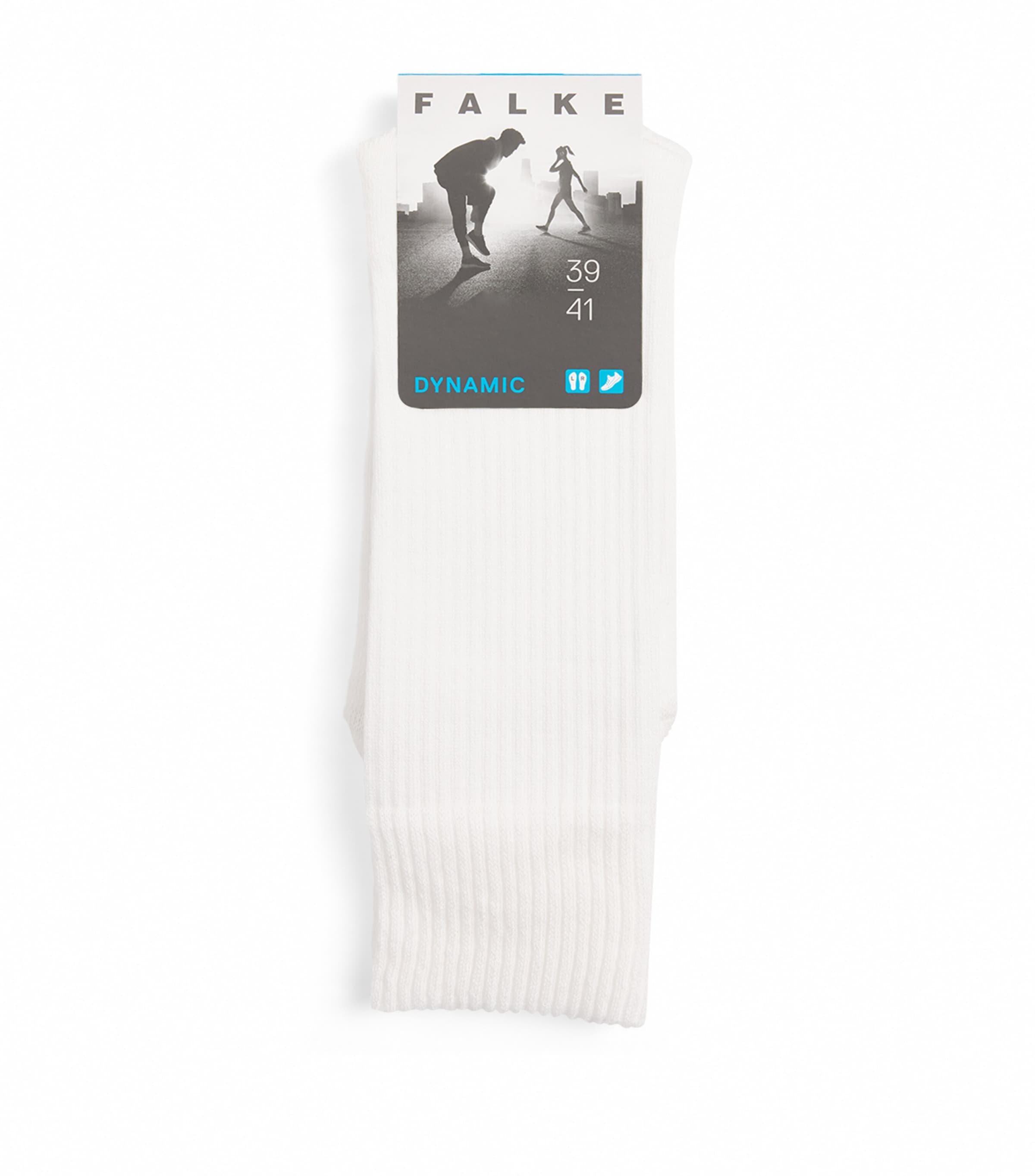Falke Mens Ribbed Dynamic Socks Offwhite Image 1