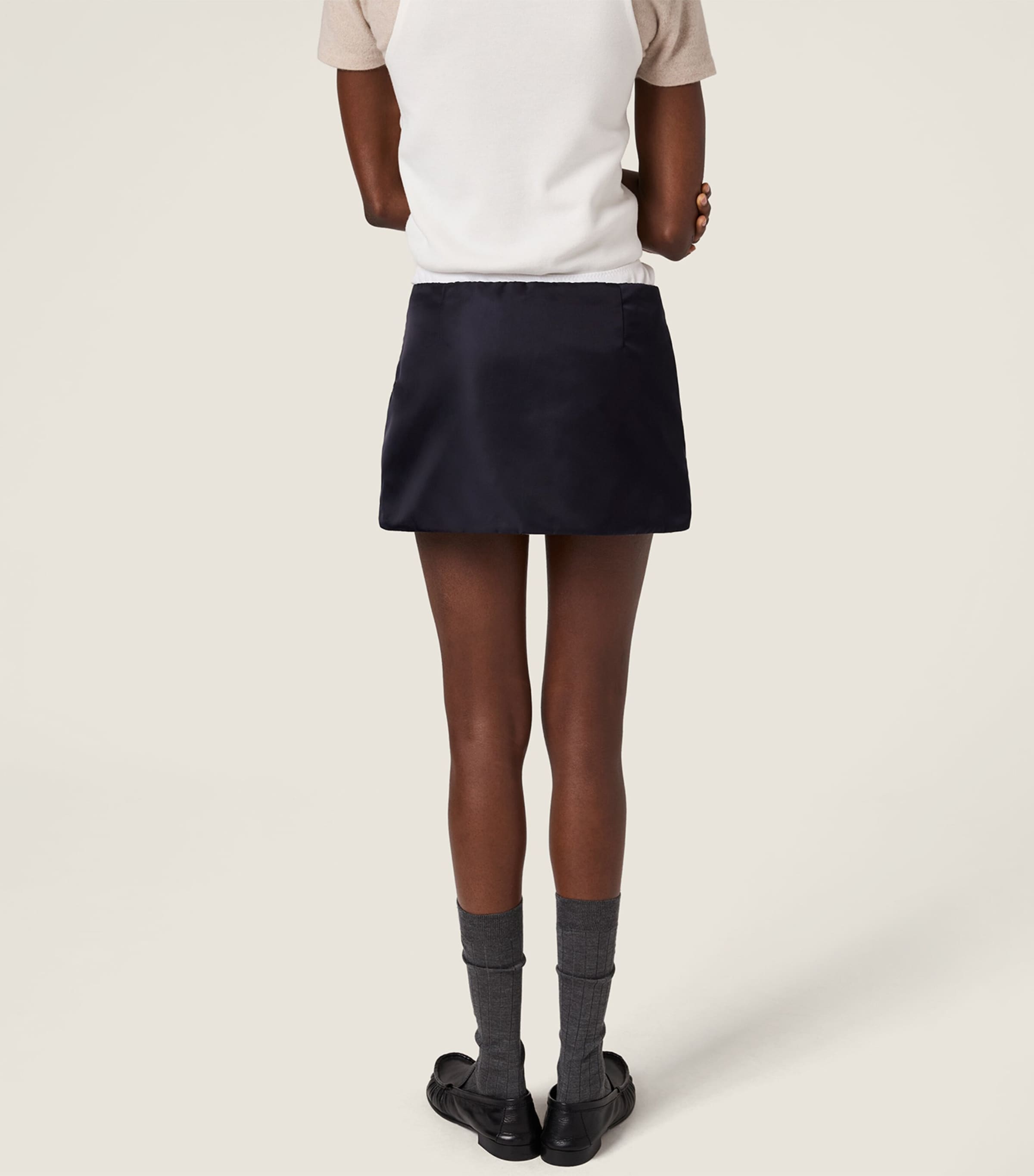 Miu Miu Womens Technical Gazar Mini Skirt Image 3