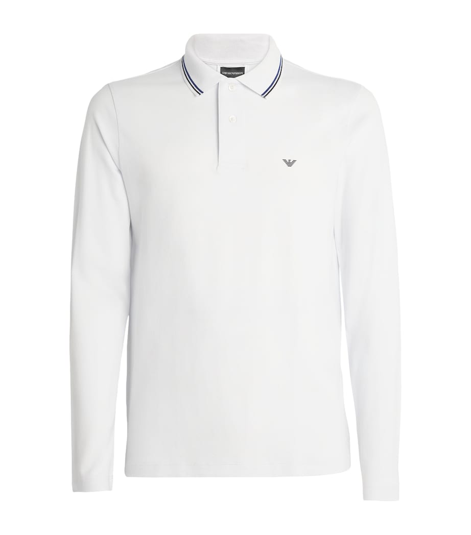 Cotton Long-Sleeve Polo Shirt 100 Image 1