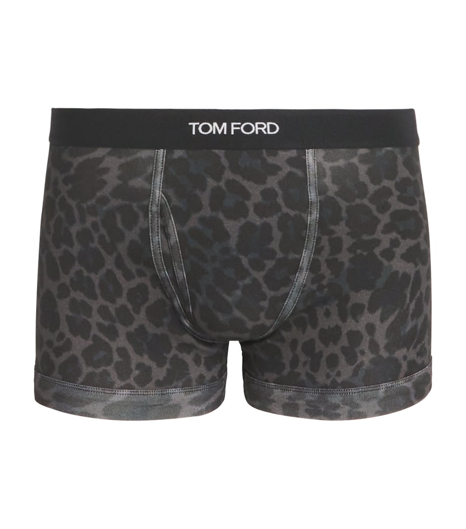 Stretch-Cotton Leopard Print Boxer Briefs 029 INK Image 1