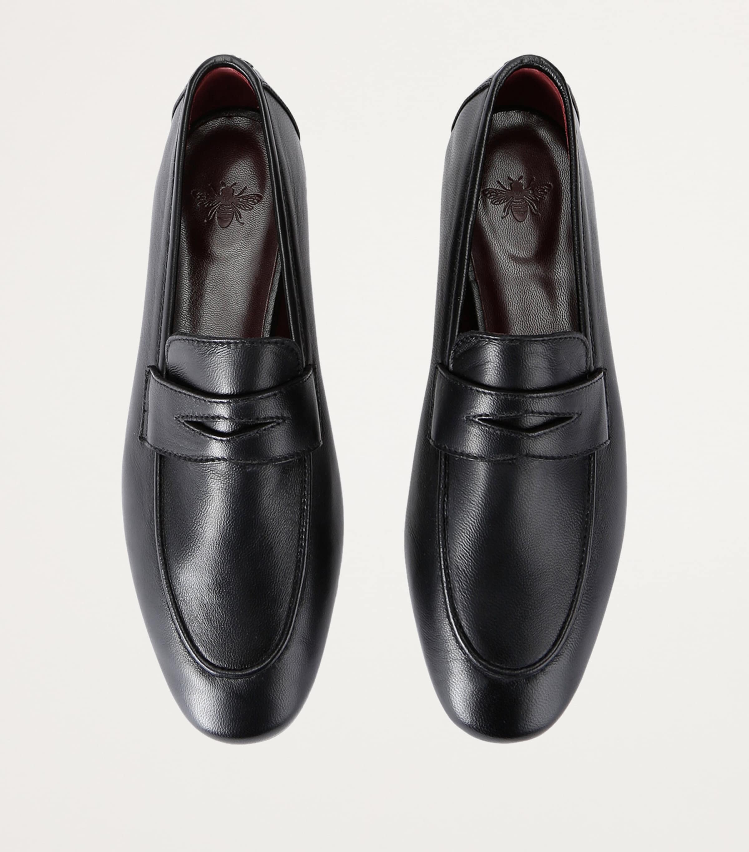 Bougeotte Leather Flaneur Loafers Black Image 4