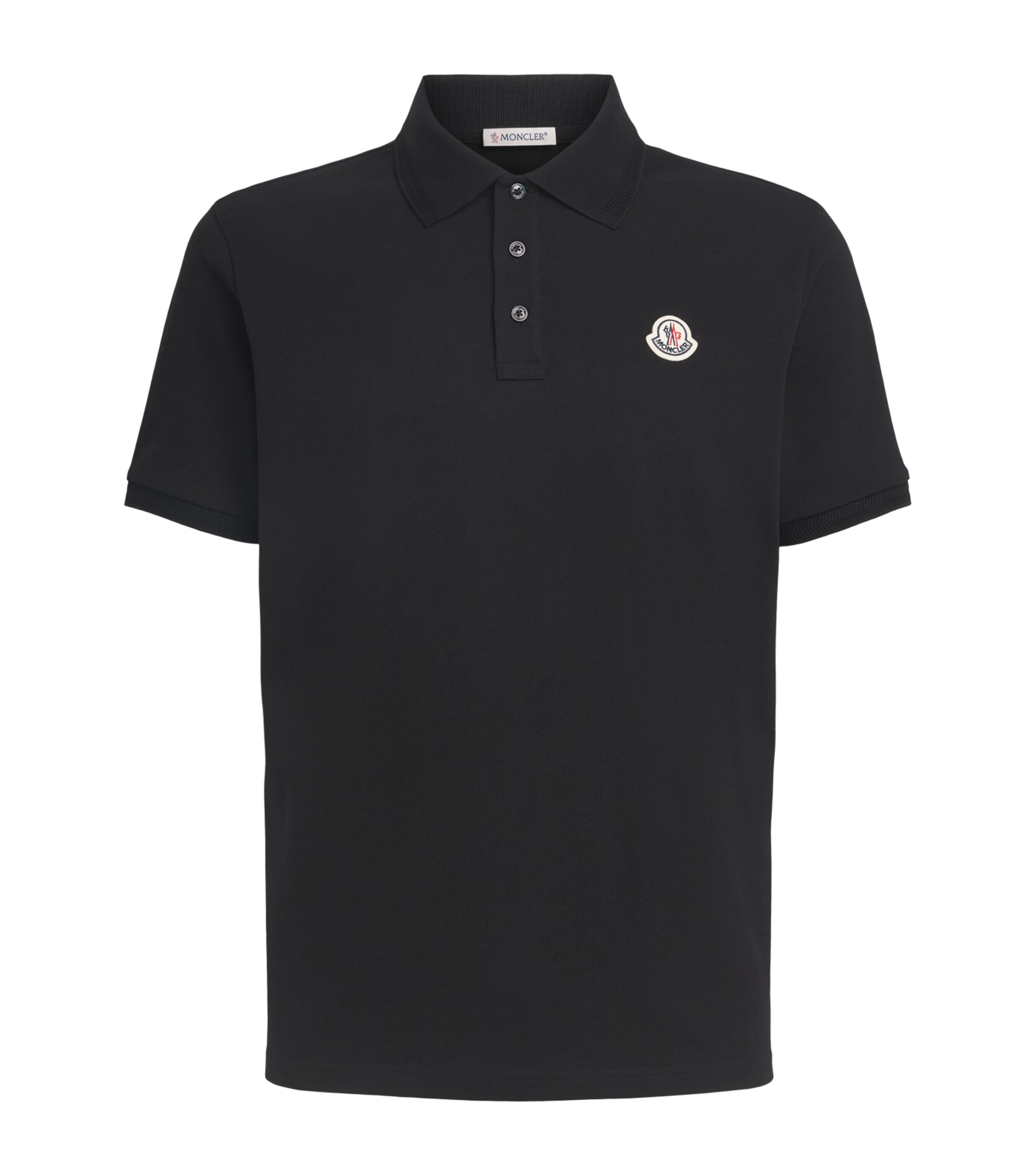 Moncler Mens Cotton Logo Polo Shirt Image 1