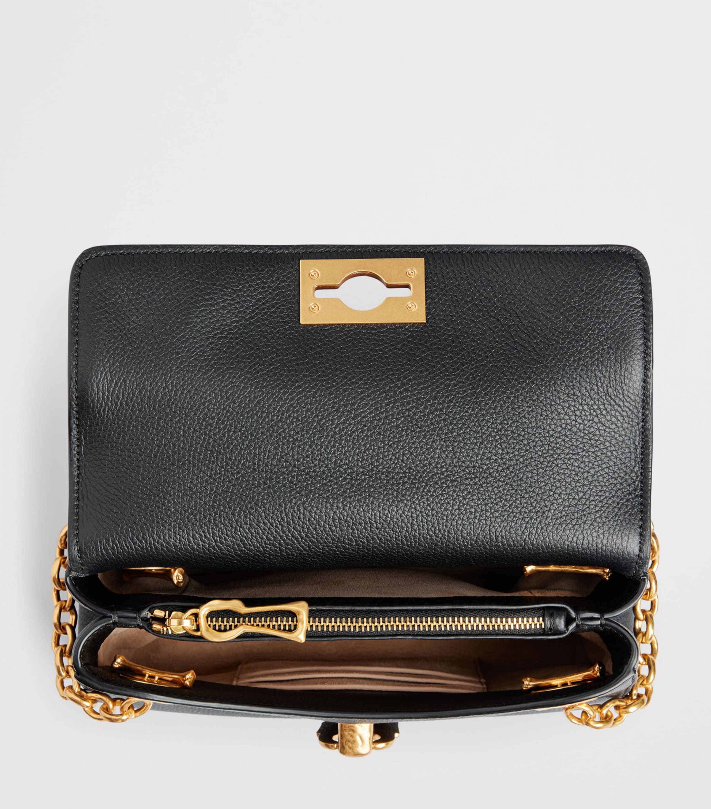 Schiaparelli Mini Leather Secret Top-Handle Bag Black Image 3