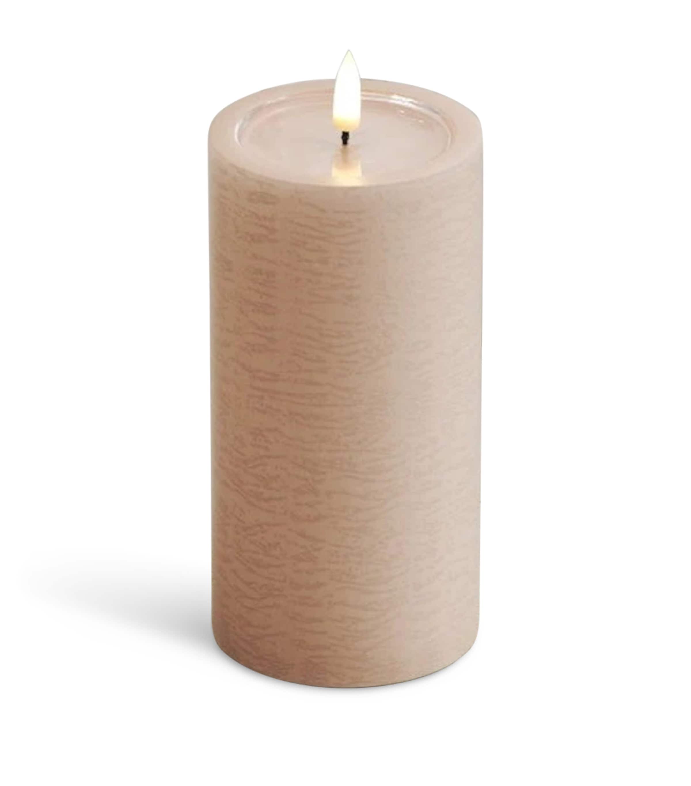 Deluxe Homeart Unique Pillar Candle (15cm) Rose Image 1